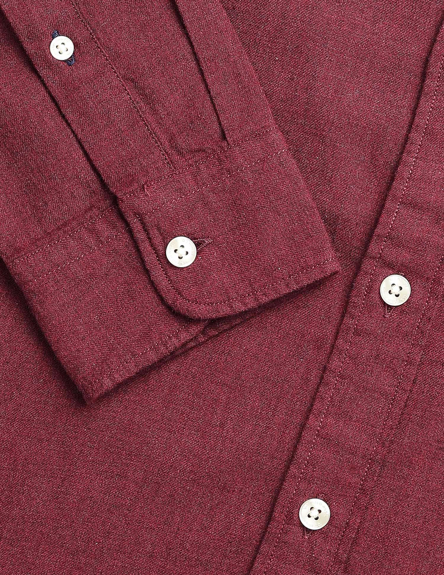 Twill Solid Regular Fit Shirt Maroon - U.S. POLO ASSN. | Large