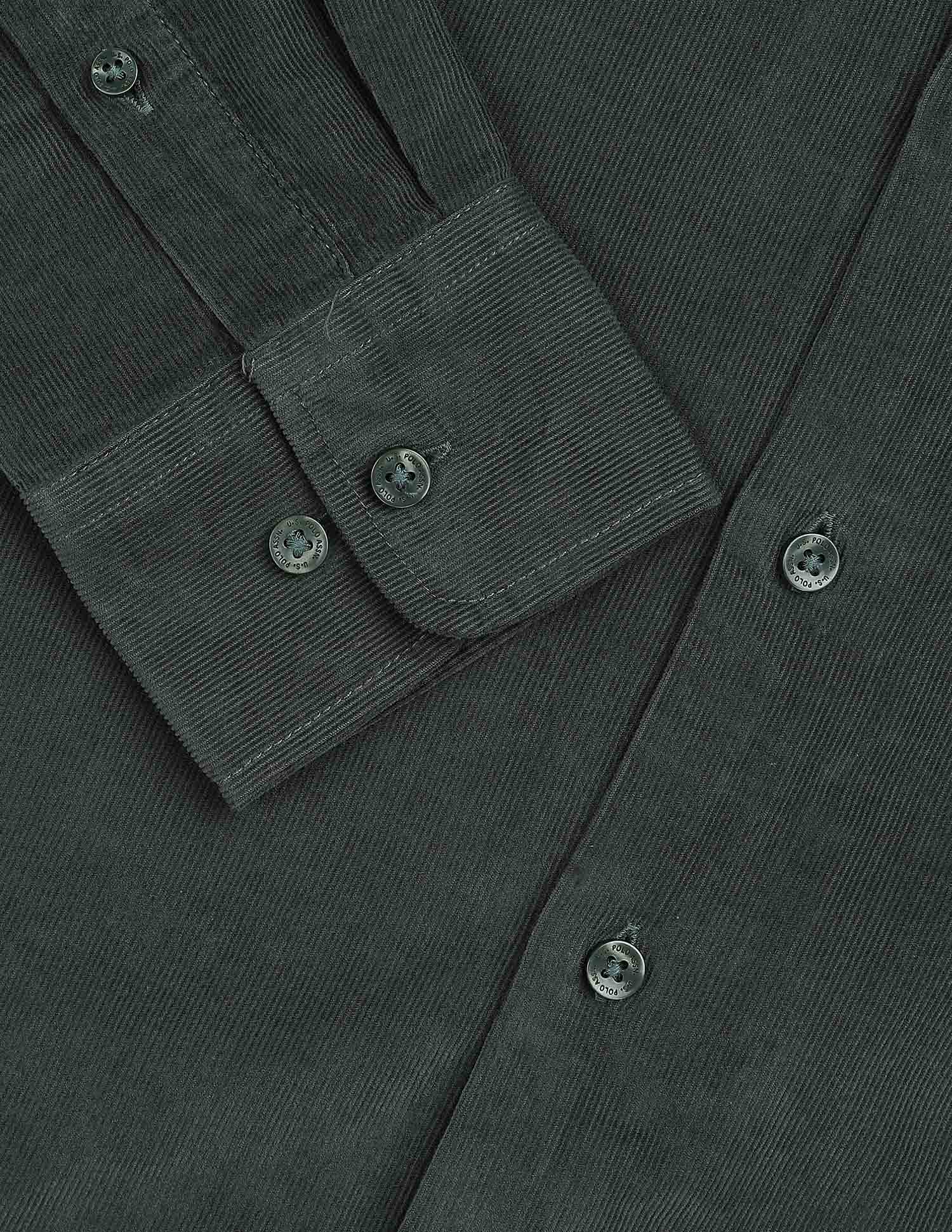 Corduroy Tailored Fit Shirt Green - U.S. POLO ASSN. | Large