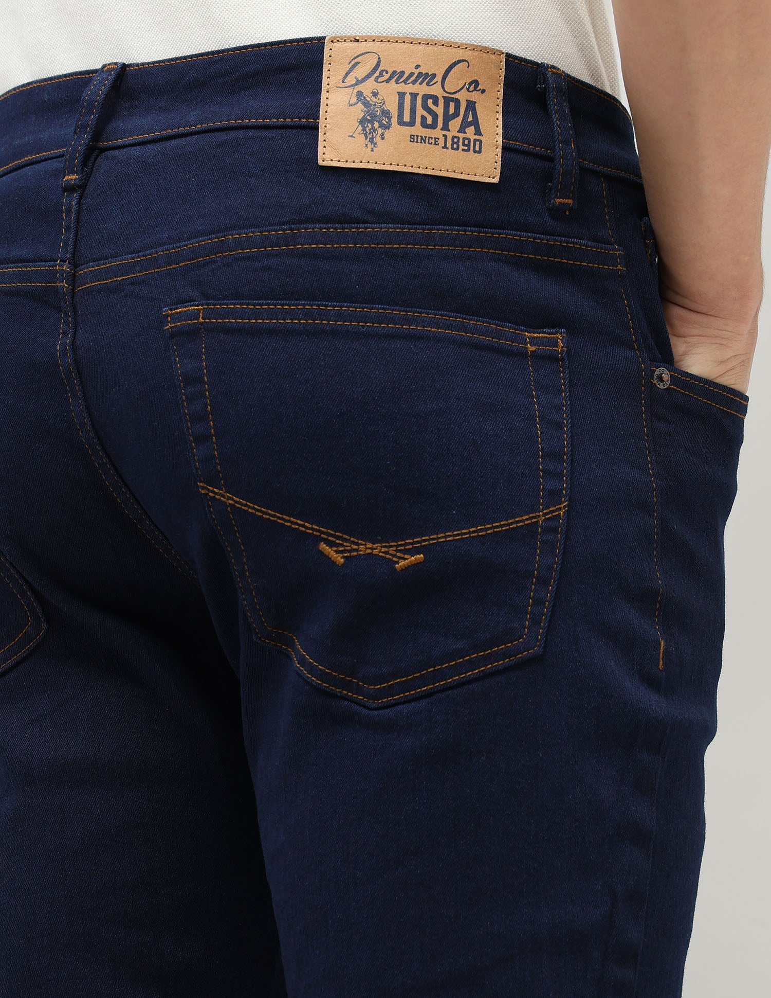 Brandon Slim Tapered Fit Blue Jeans Blue - U.S. POLO ASSN. | Large