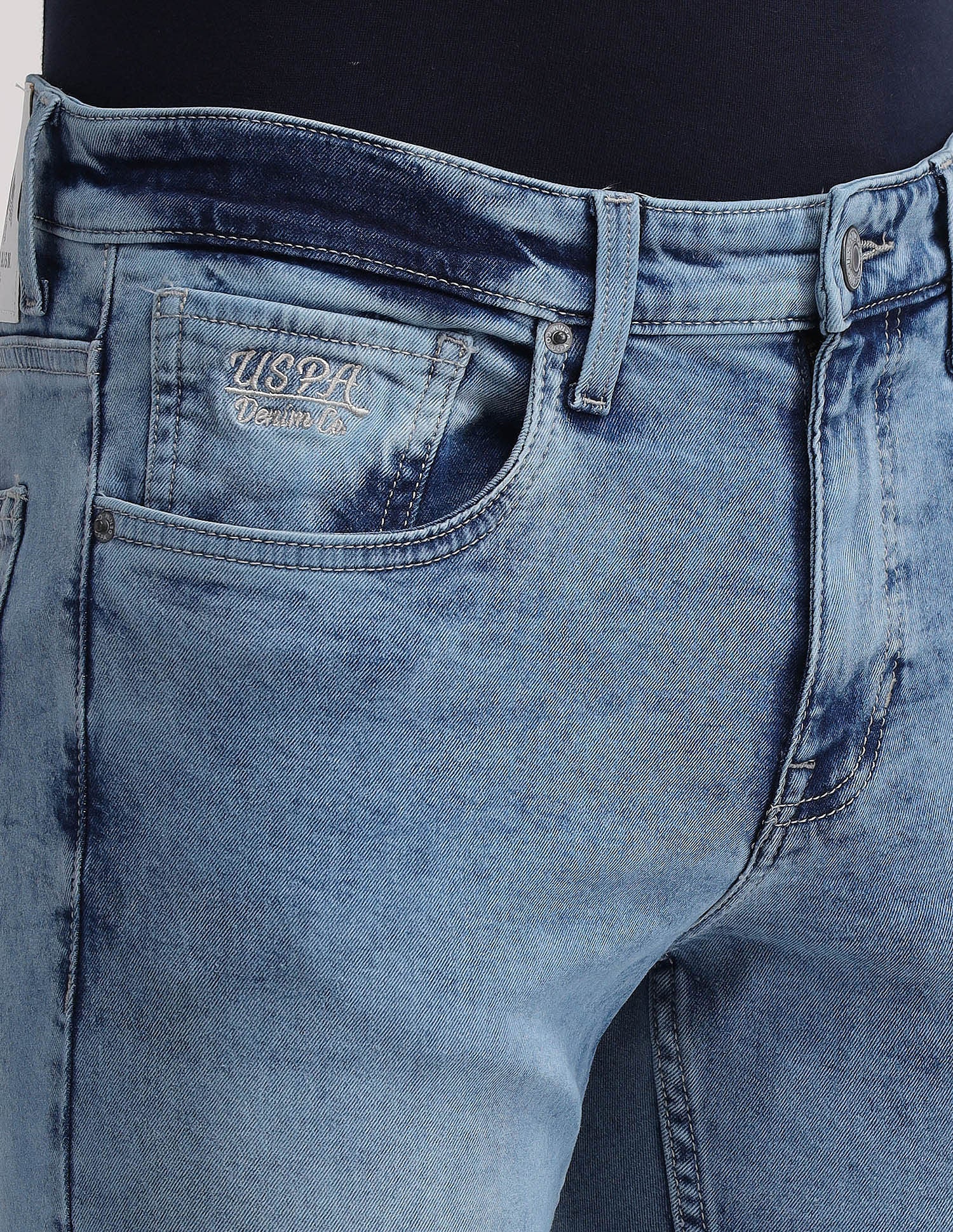 Brandon Slim Tapered Blue Jeans Blue - U.S. Polo Assn. India | Large