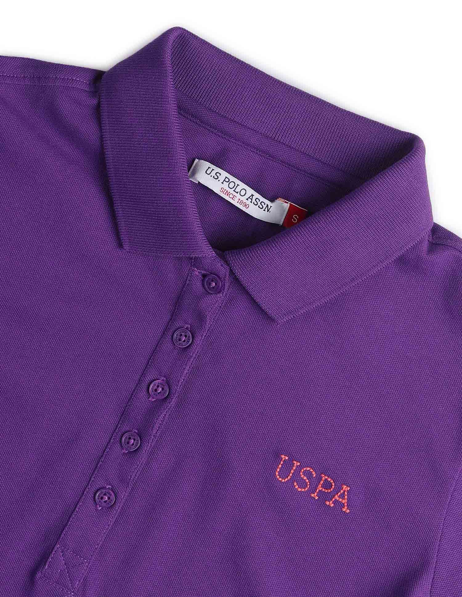 Regular Fit Brand Printed Polo Shirt Purple - U.S. POLO ASSN. | Large