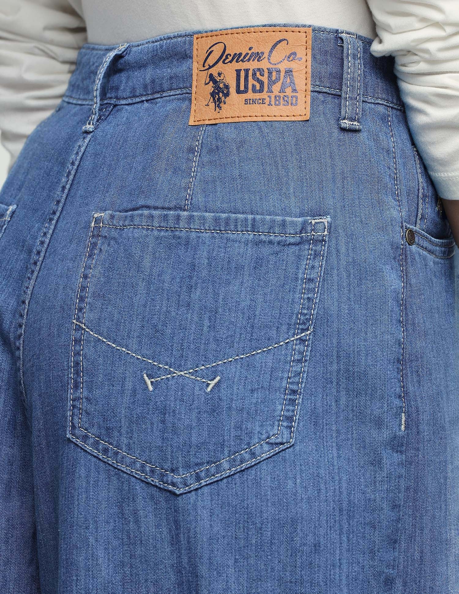 Wide Leg Fit Blue Jeans Blue - U.S. Polo Assn. India | Large