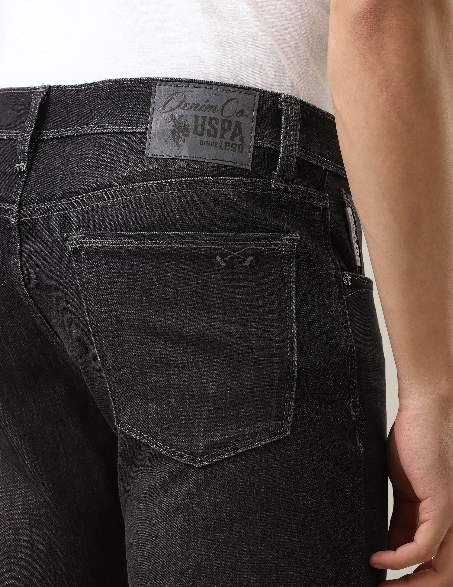 Brandon Slim-Tapered Fit Black Jeans Black - U.S. Polo Assn. India | Large