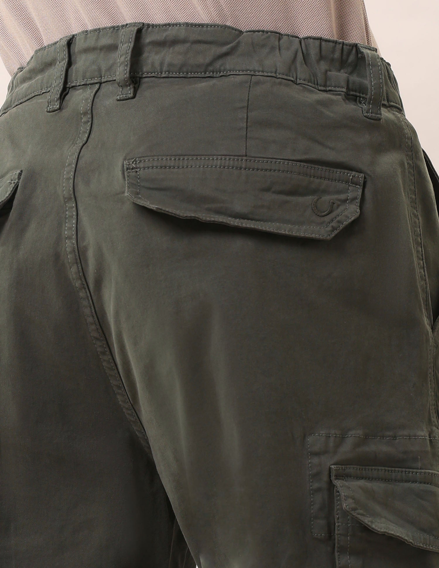 Straight Fit Twill Trousers Olive - U.S. Polo Assn. India | Large