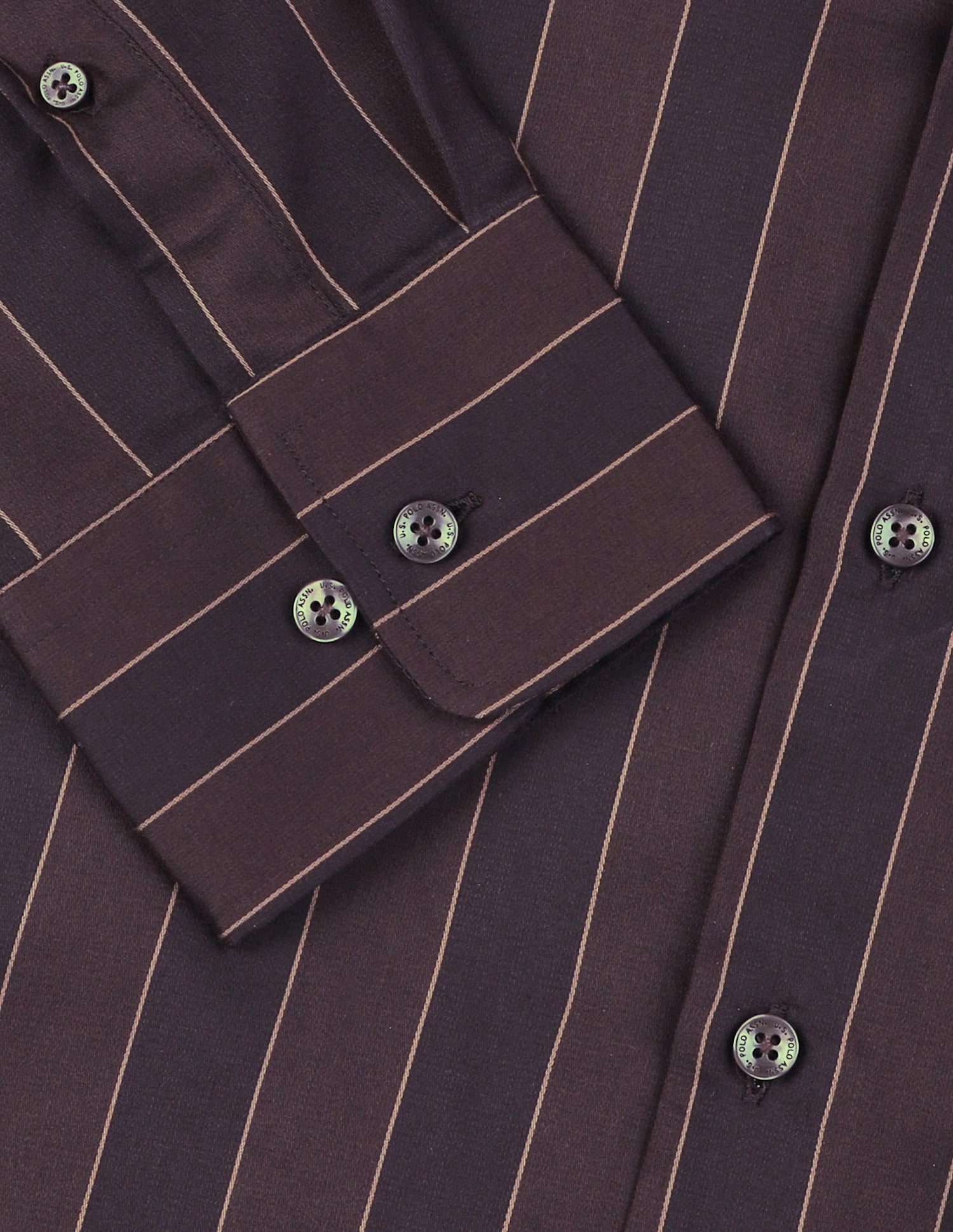 Vertical Striped Satin Shirt Maroon - U.S. Polo Assn. India | Large