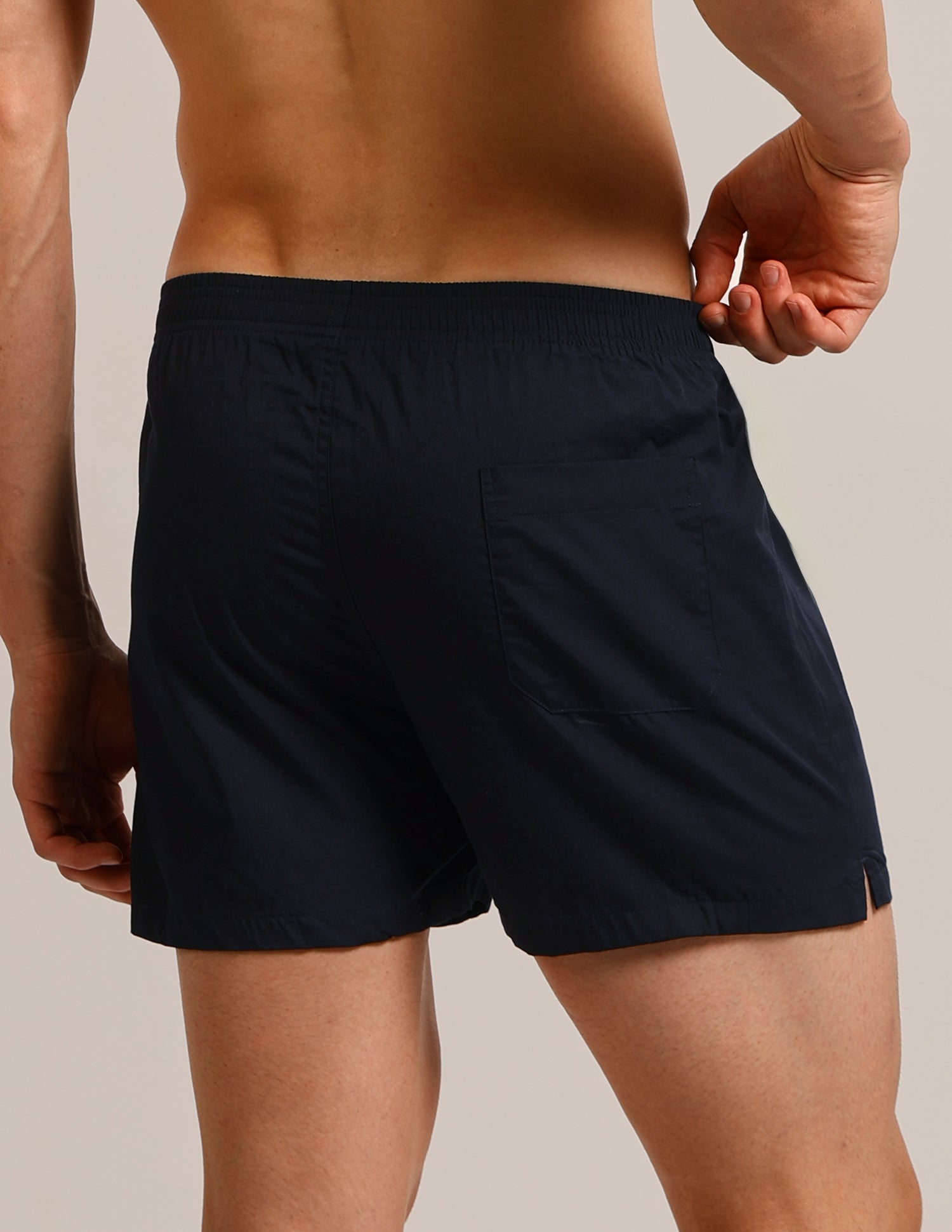 Mid Rise Solid Lounge Shorts - Pack Of 2 Sky Blue & Navy - U.S. Polo Assn. India | Large