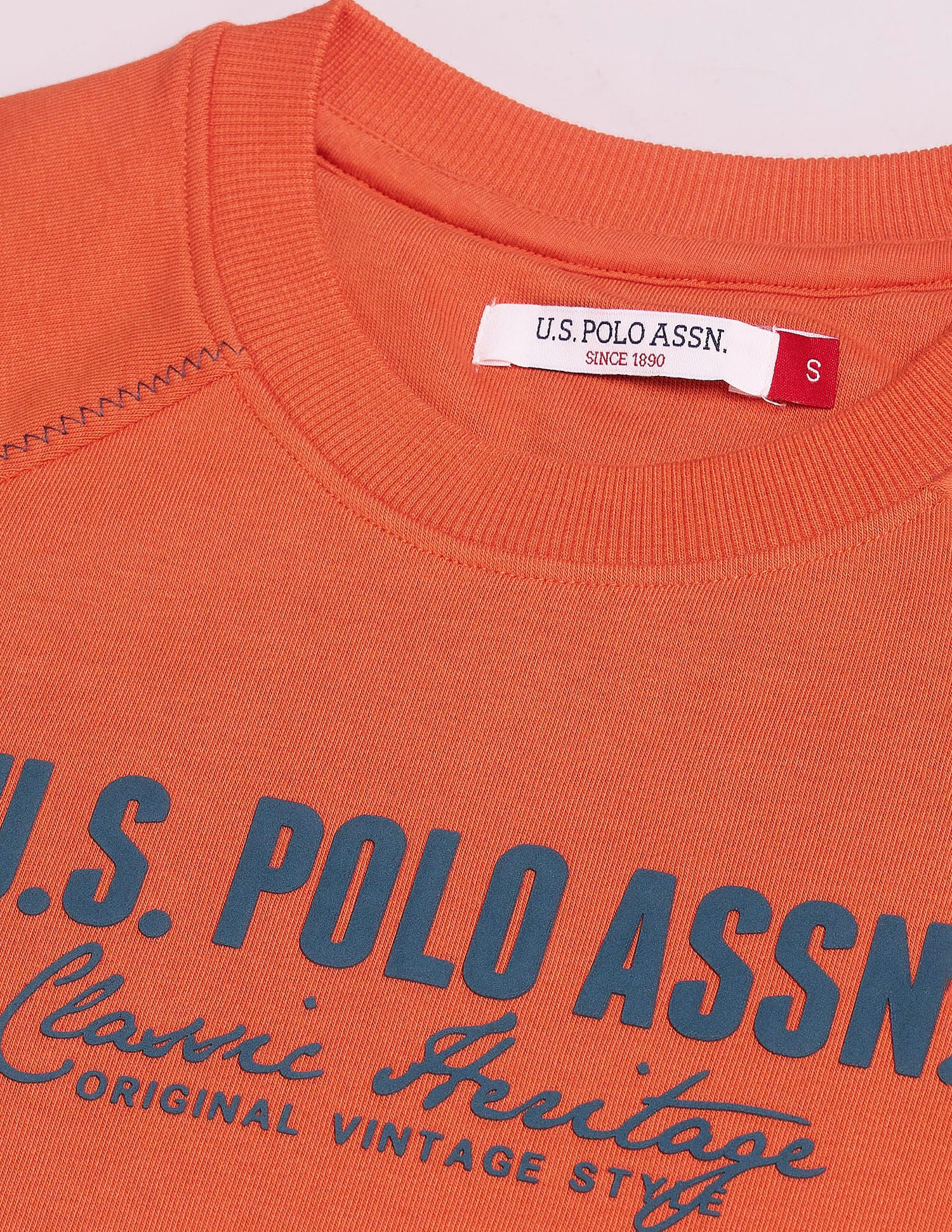 Hd Print Regular Fit Sweatshirt Orange - U.S. POLO ASSN. | Large