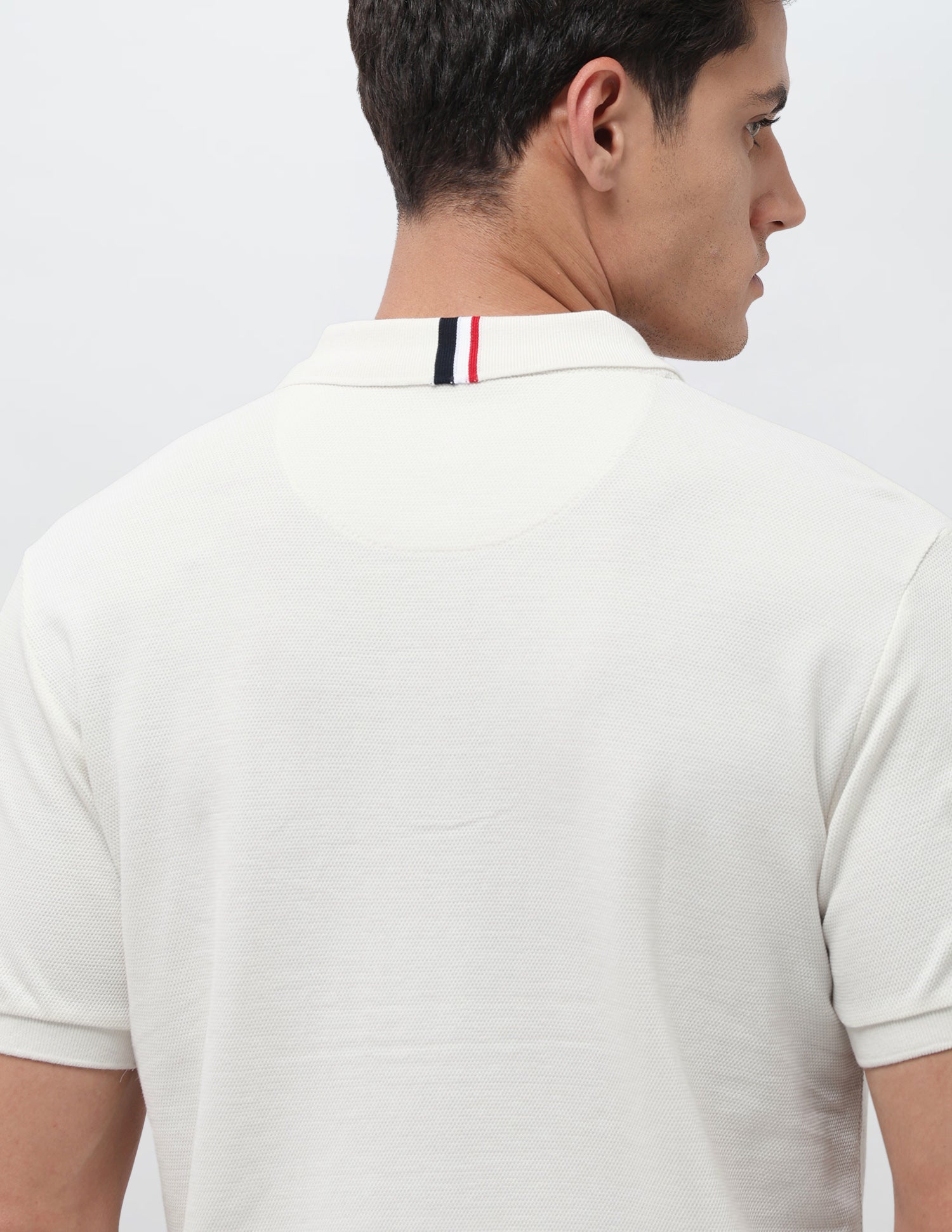 Brand Embroidered Slim Fit Polo Shirt Off White - U.S. Polo Assn. India | Large