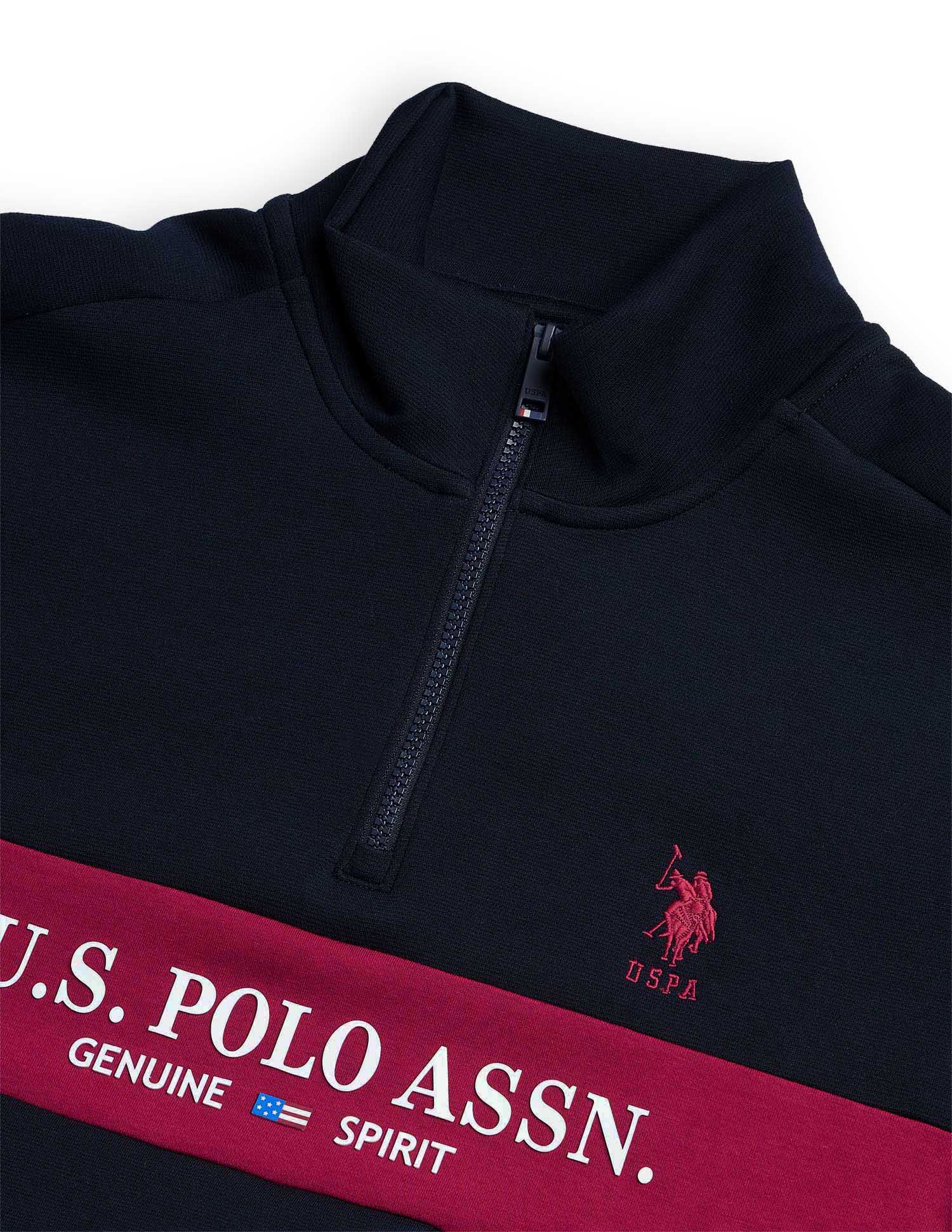 Brand Embossed Varsity Theatre Sweatshirt Navy - U.S. POLO ASSN. | Large