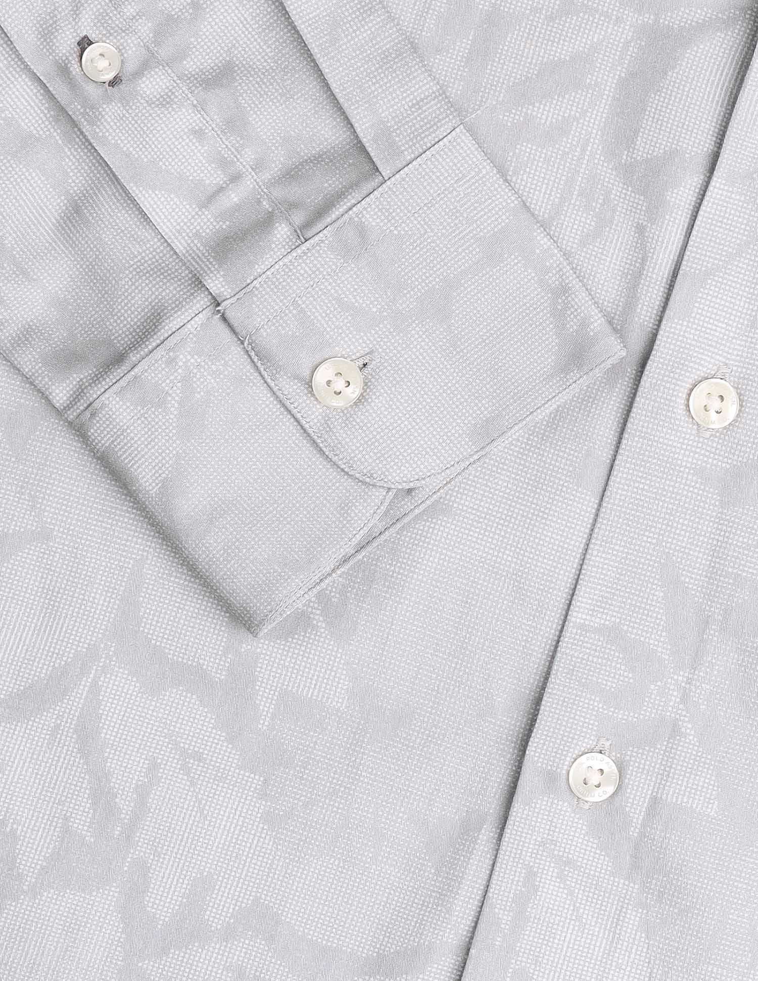 Floral Printed Pure Cotton Shirt Light Grey - U.S. Polo Assn. India | Large