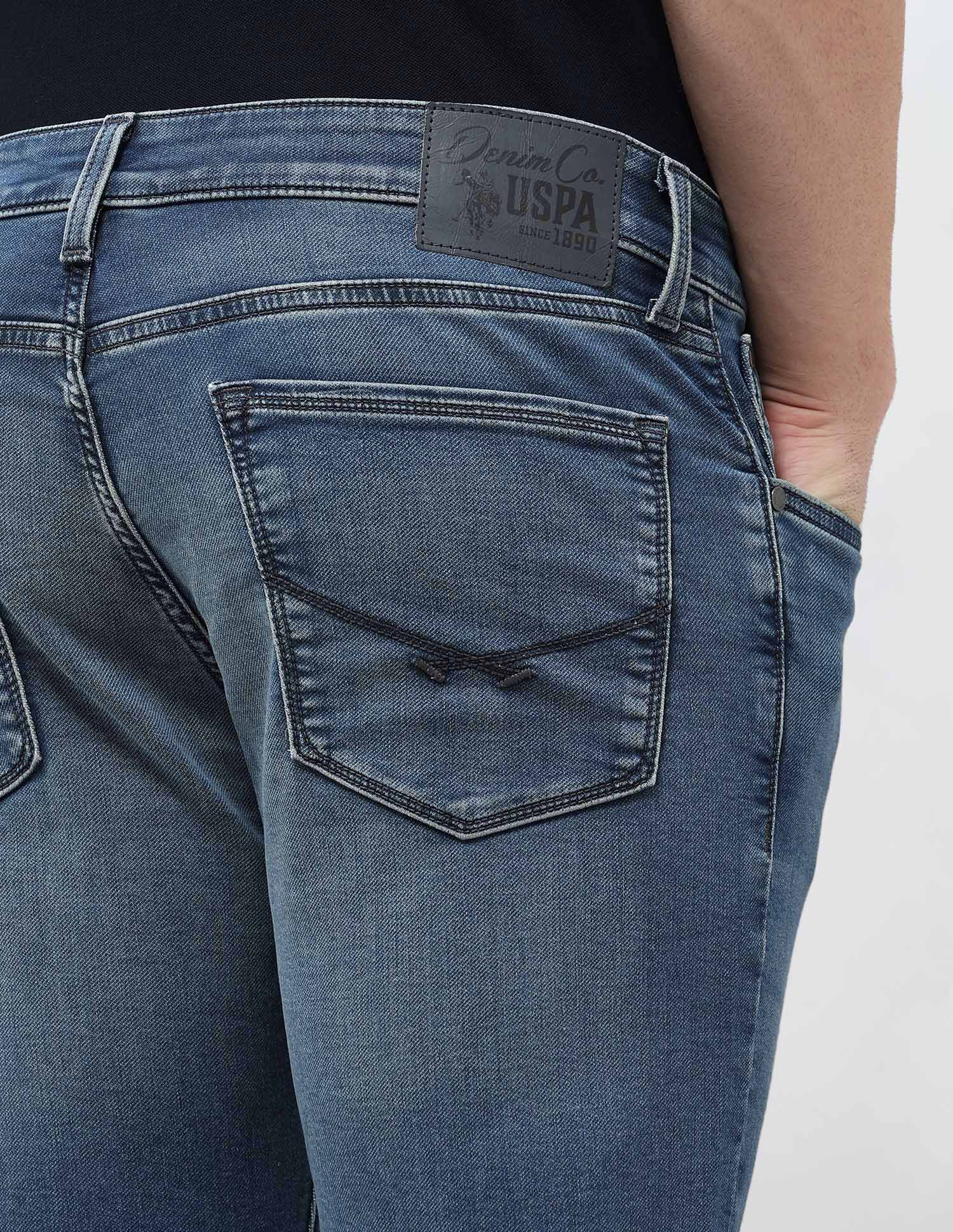 Brandon Slim Tapered Fit Blue Jeans Blue - U.S. POLO ASSN. | Large