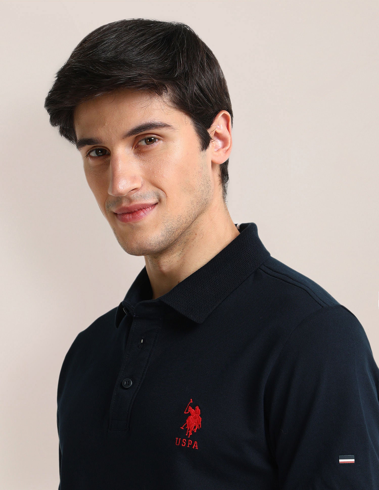 Slim Fit Logo Polo Shirt Navy - U.S. Polo Assn. India | Large