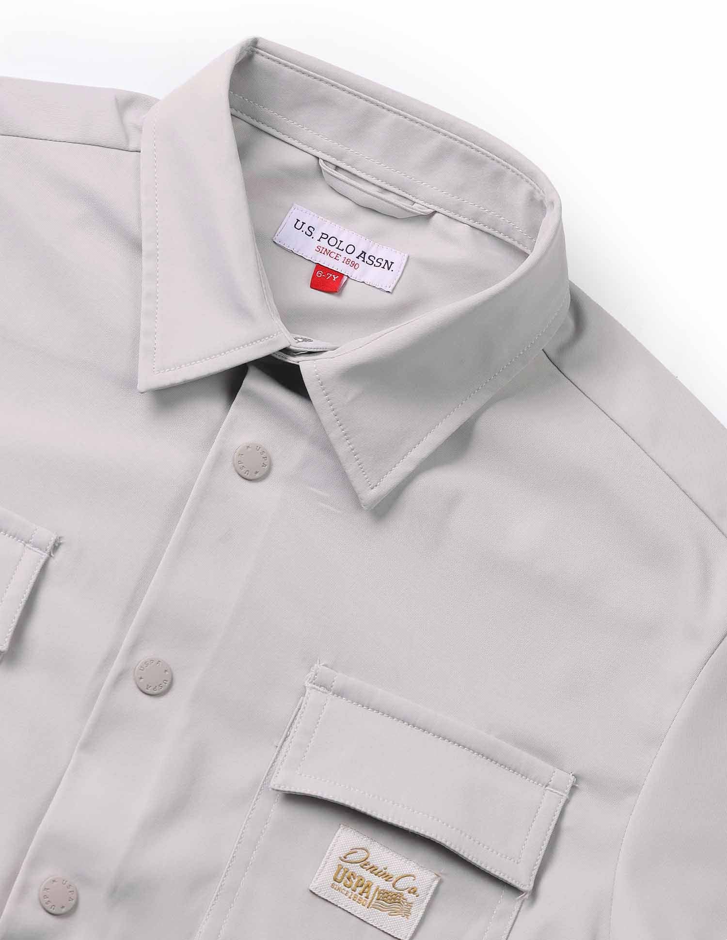 UKSHT1514 CREAM Boys Shirt Cream - U.S. POLO ASSN. | Large