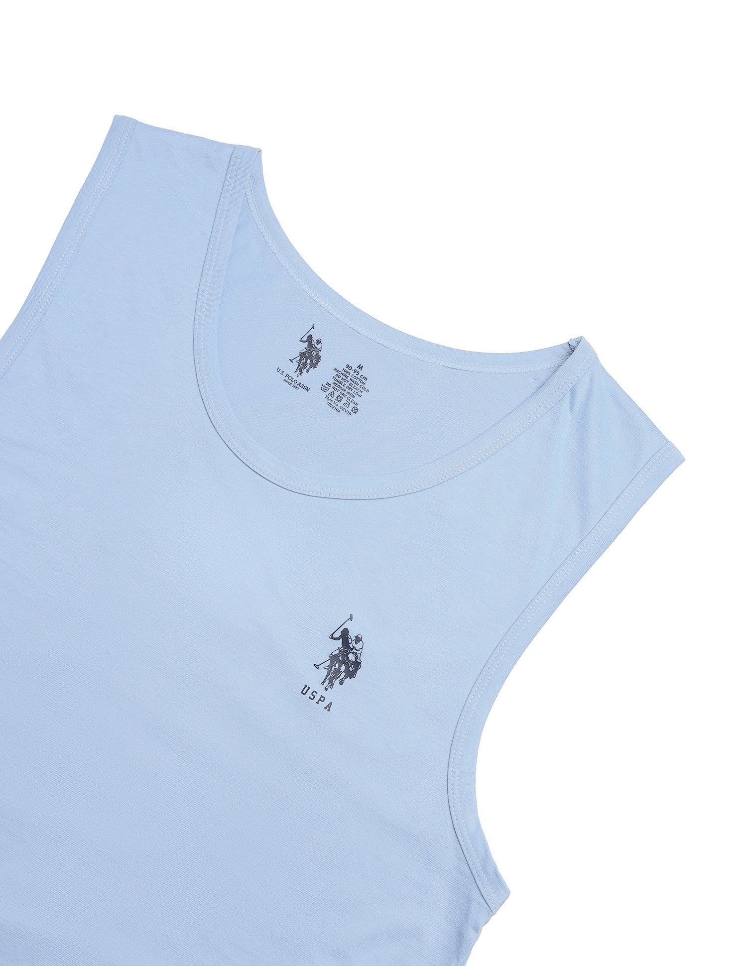 Pure Cotton Printed OEV10 Vest Soft Chambray - U.S. Polo Assn. India | Large