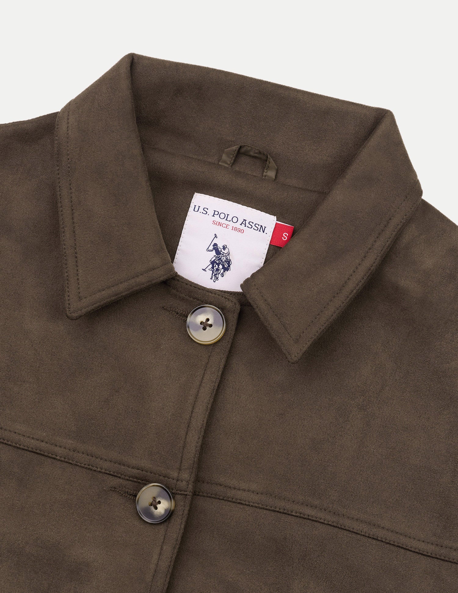 Solid Suede Jacket Brown - U.S. Polo Assn. India | Large