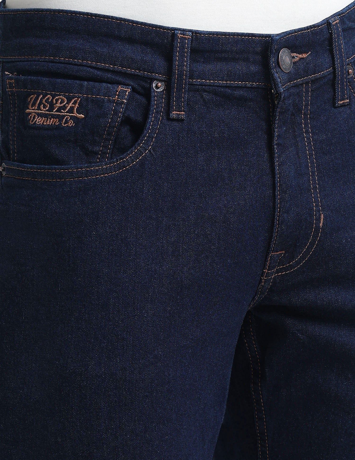 Brandon Fit Slim Tapered Navy Jeans Navy - U.S. Polo Assn. India | Large