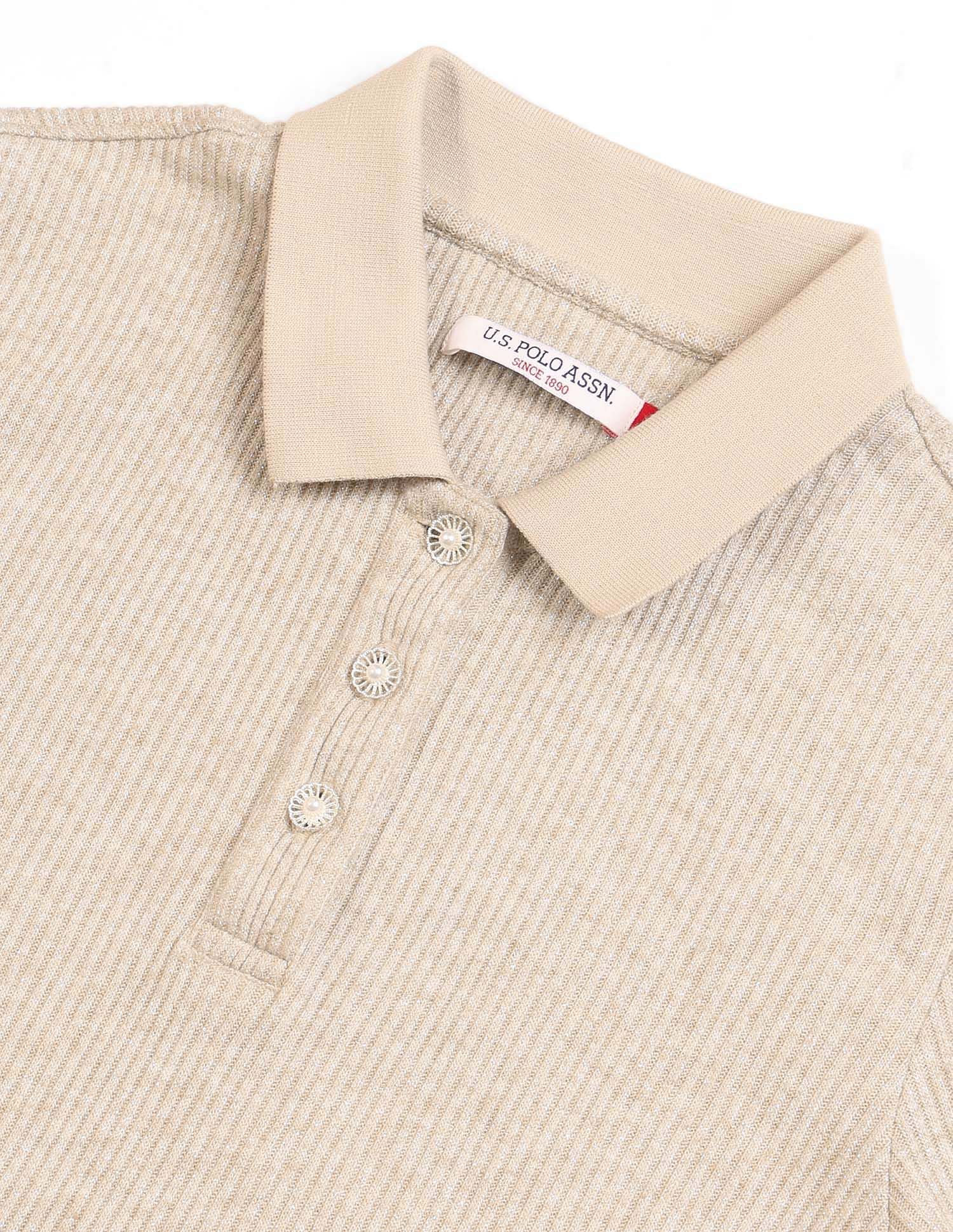 Regular Fit Textured Polo Shirt Beige - U.S. POLO ASSN. | Large