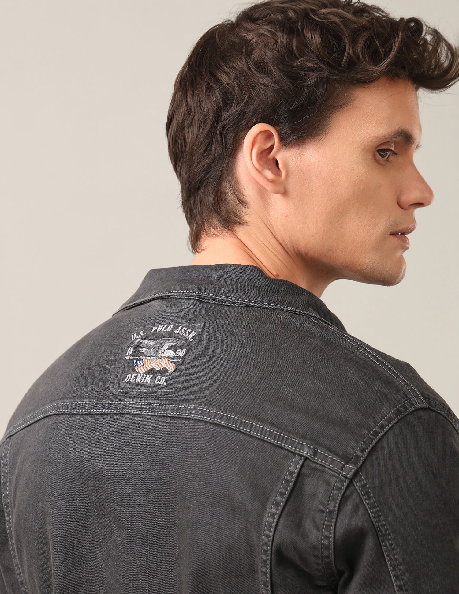 Authentic Denim Jacket Dark Grey - U.S. Polo Assn. India | Large