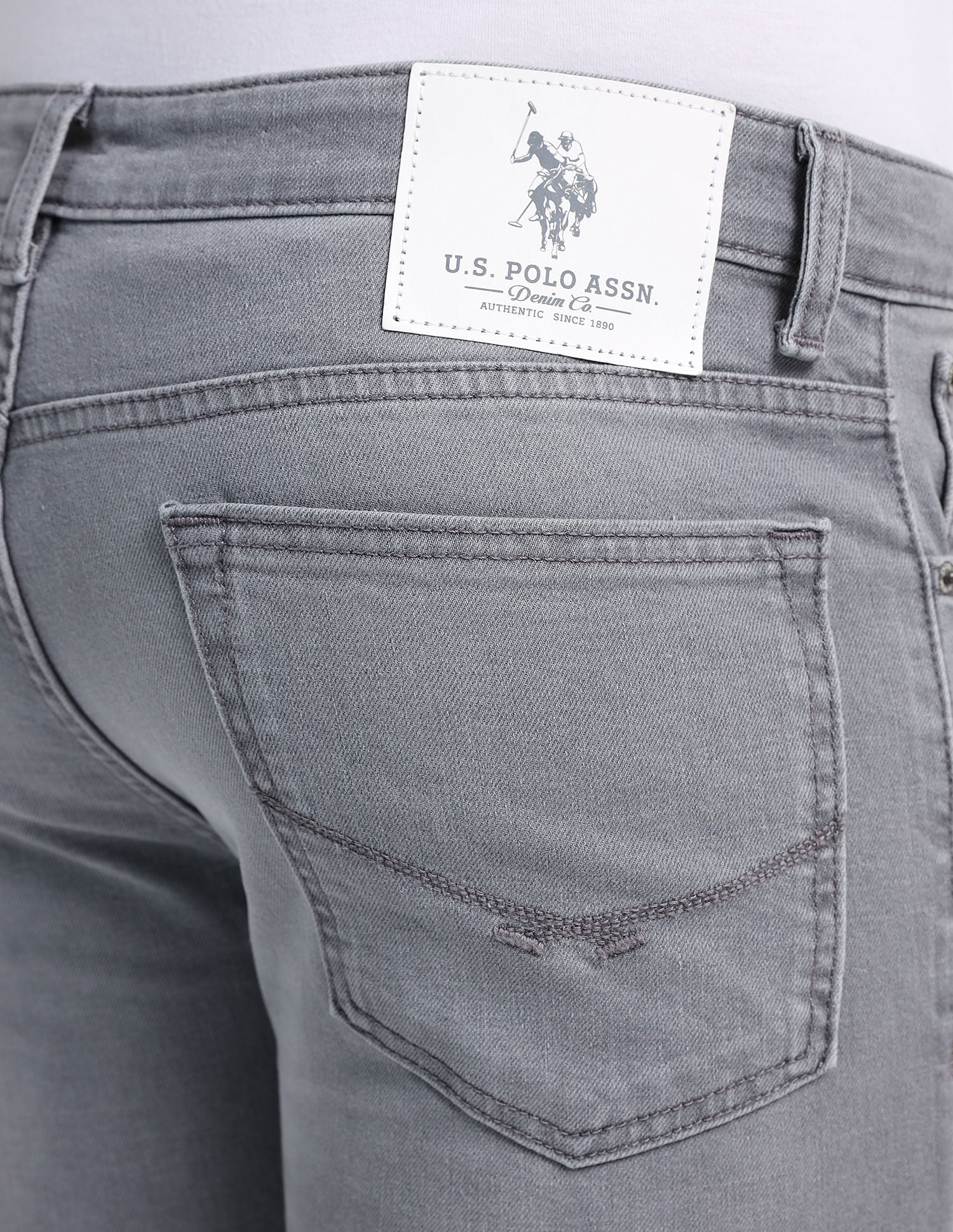 Regallo Skinny Fit Grey Jeans Grey - U.S. Polo Assn. India | Large