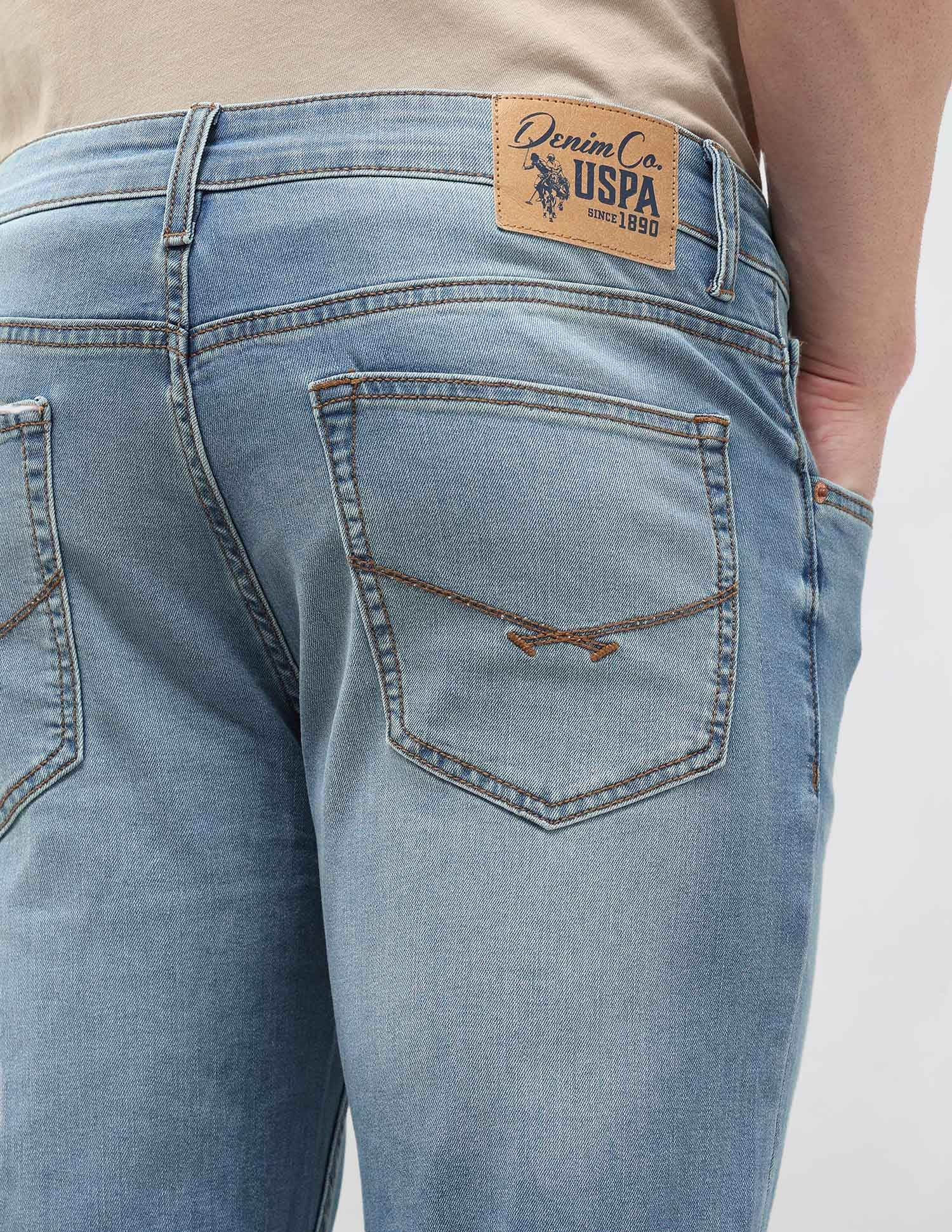 Brandon Slim Tapered Fit Blue Jeans Indigo - U.S. POLO ASSN. | Large