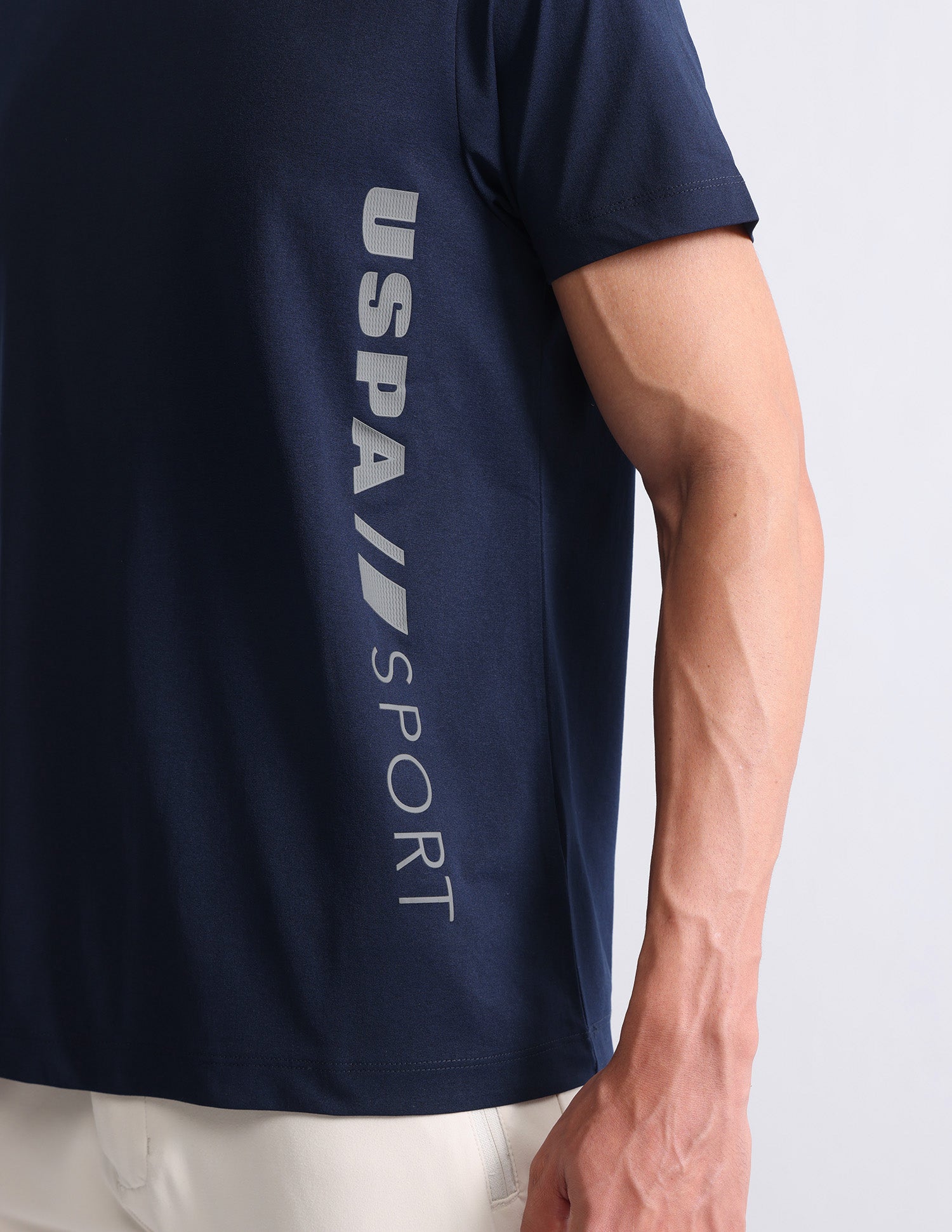 Brand Printed Regular Fit T- Shirt Navy - U.S. Polo Assn. India | Large