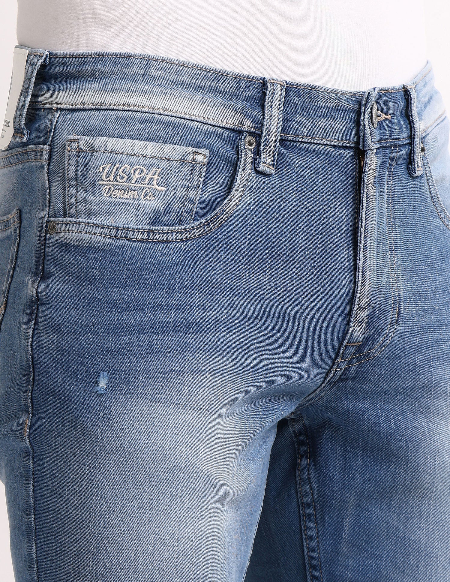 Brandon Slim Tapered Blue Jeans Blue - U.S. POLO ASSN. | Large