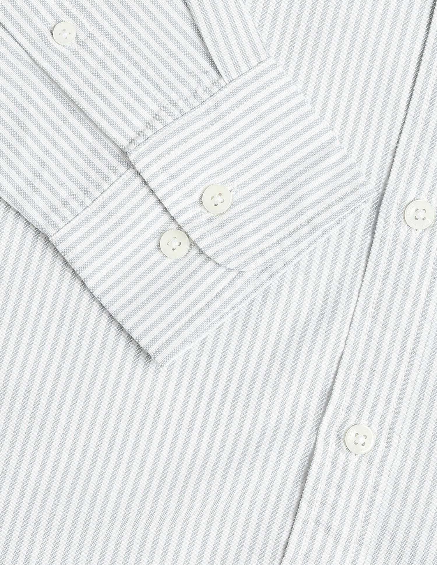 Oxford Regular Fit Vertical Striped Shirt Green - U.S. Polo Assn. India | Large