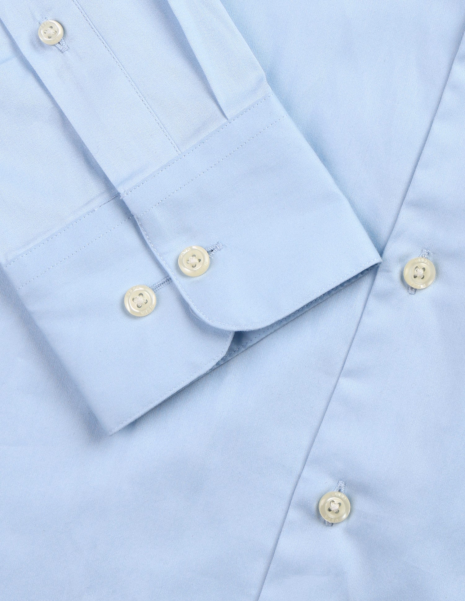 Satin Solid Shirt Light Blue - U.S. Polo Assn. India | Large