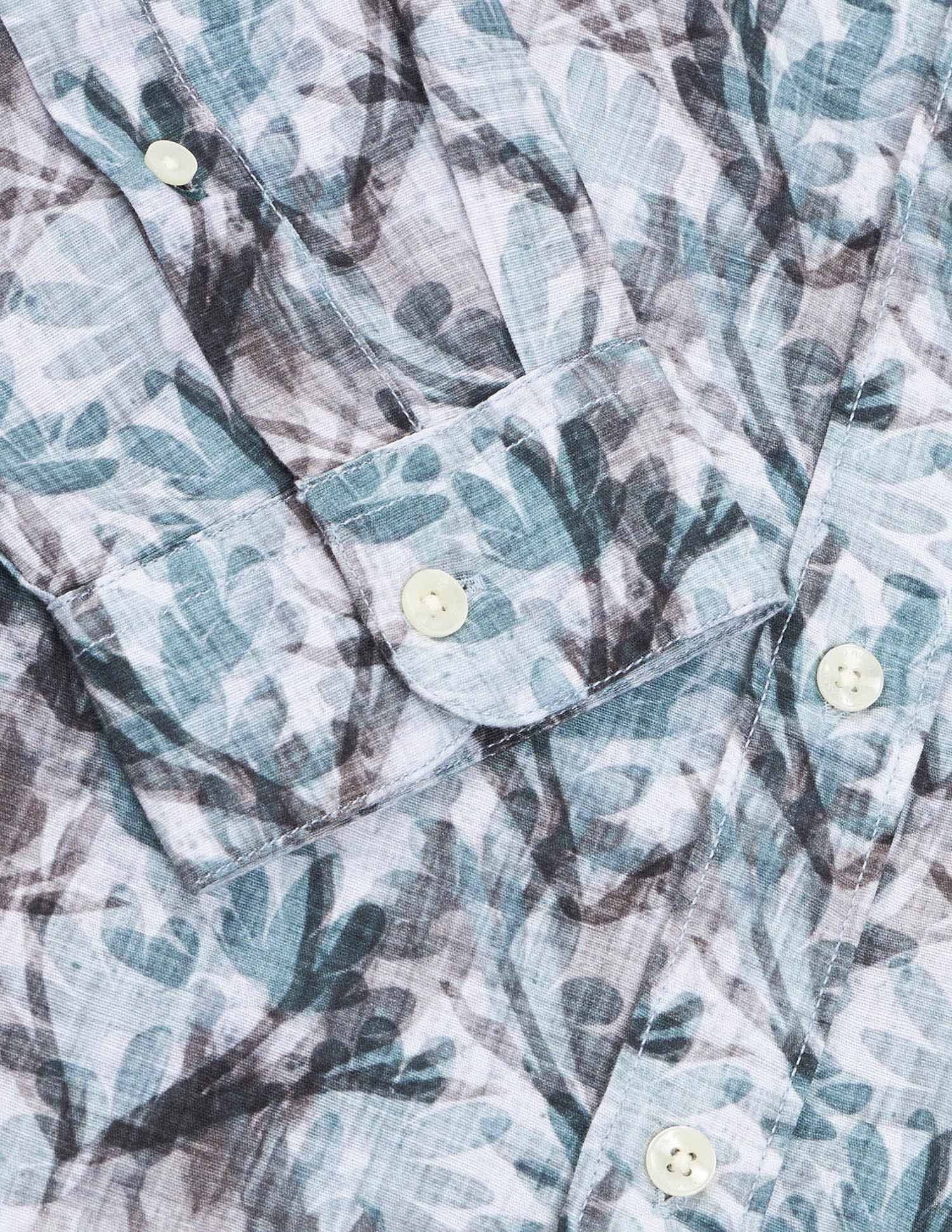 Floral Printed Regular Shirt Teal - U.S. POLO ASSN. | Large