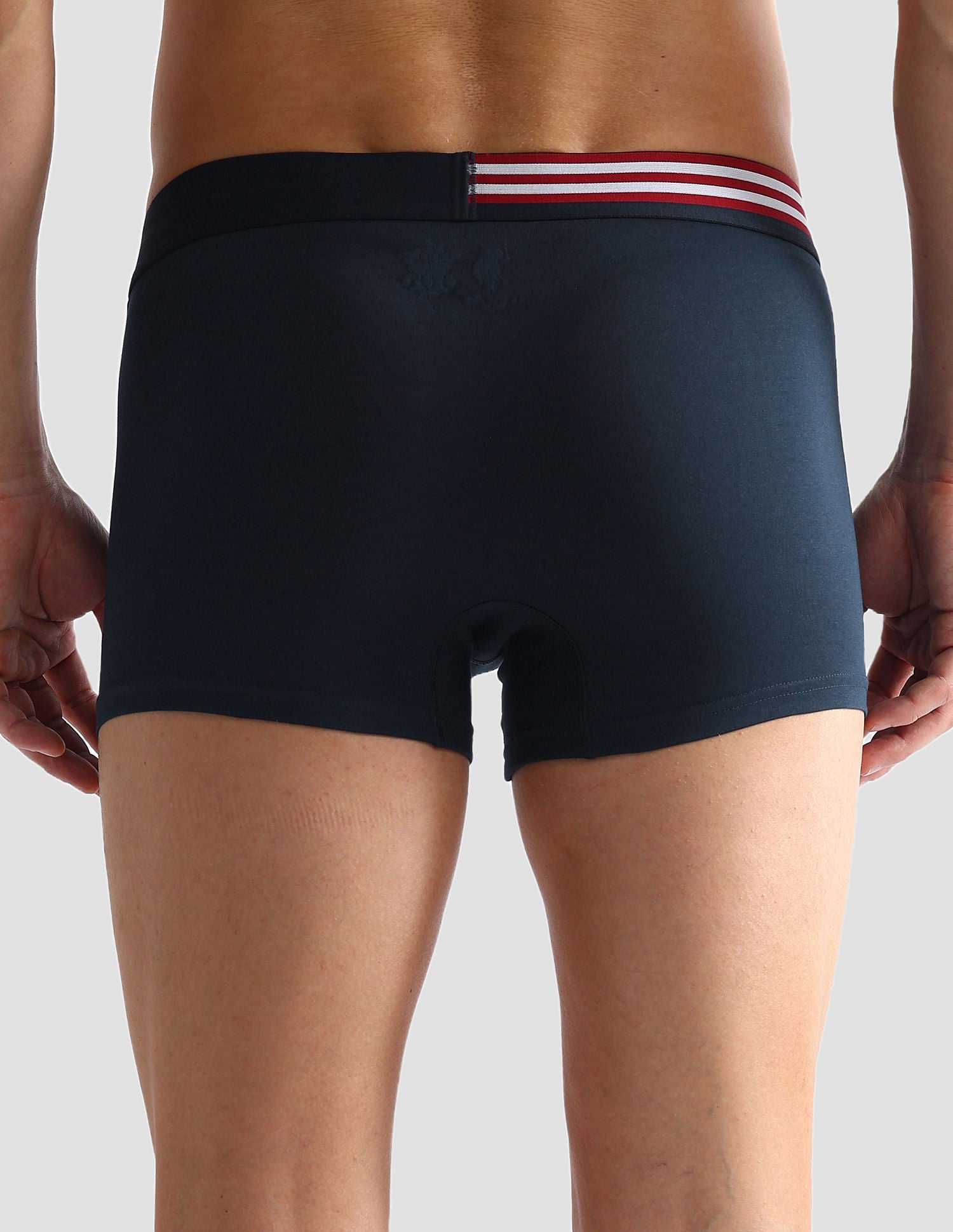 Flag Elastic Antibacterial OET06 Trunks - Pack Of 2 Navy and Black - U.S. POLO ASSN. | Large