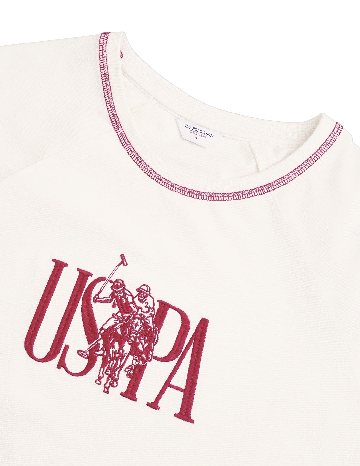 Brand Printed Regular Fit T-Shirt Off White - U.S. Polo Assn. India | Large