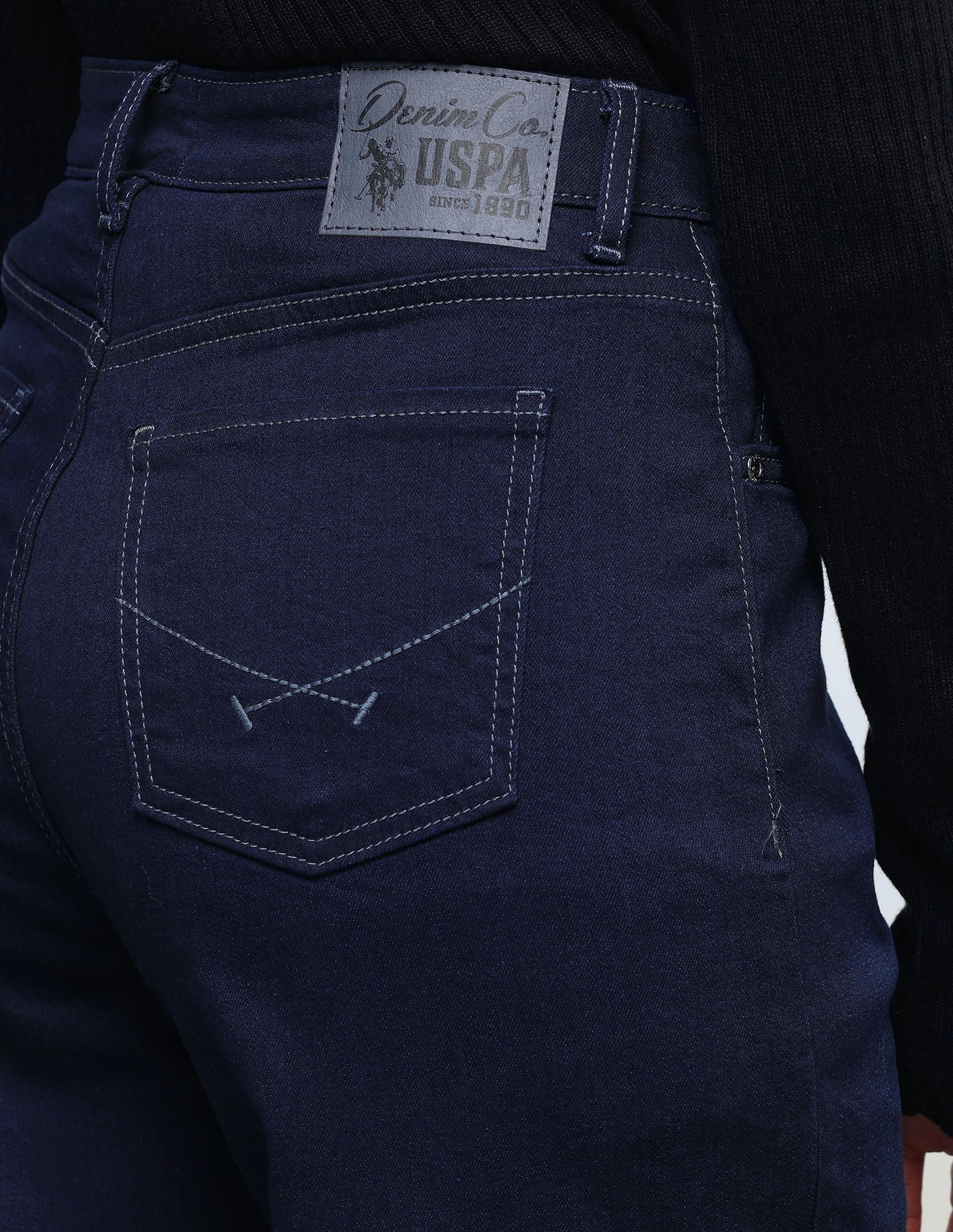 Wide Leg Fit Blue Jeans Dark Blue - U.S. Polo Assn. India | Large