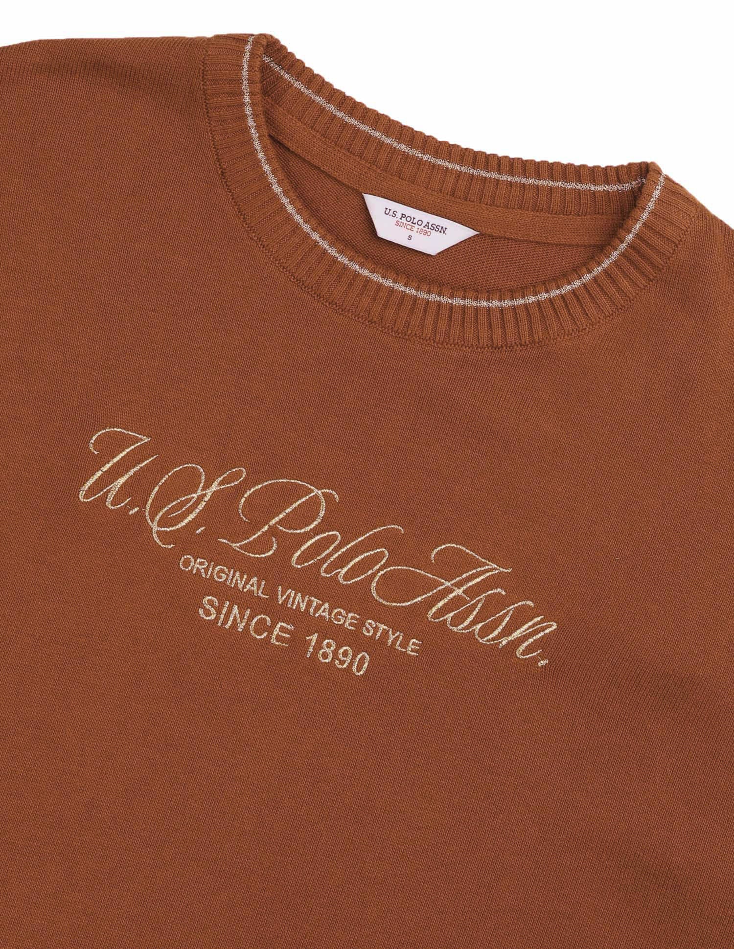 Regular Fit Brand Printed Sweater Orange - U.S. POLO ASSN. | Large