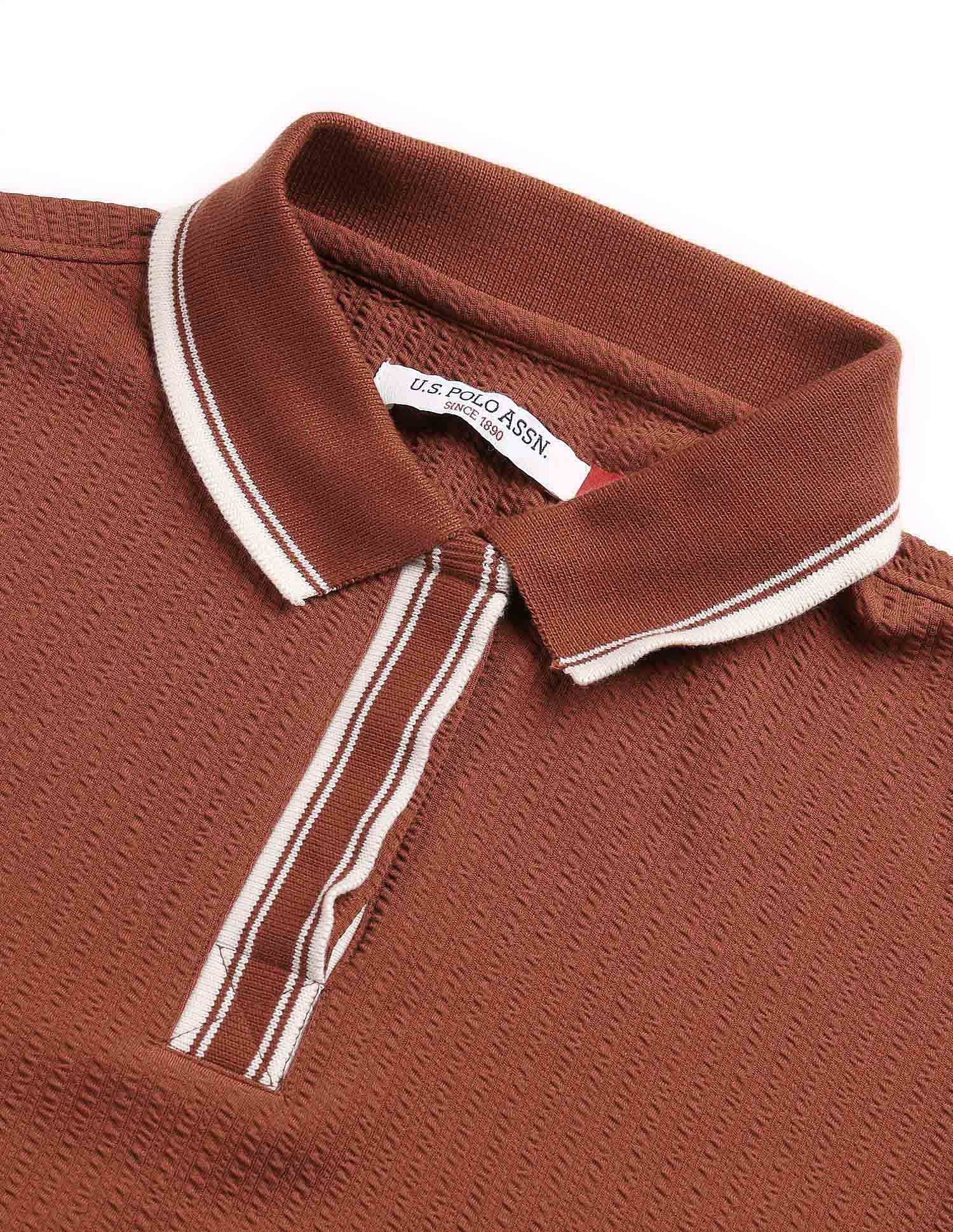 Regular Fit Solid Polo Shirt Brown - U.S. POLO ASSN. | Large