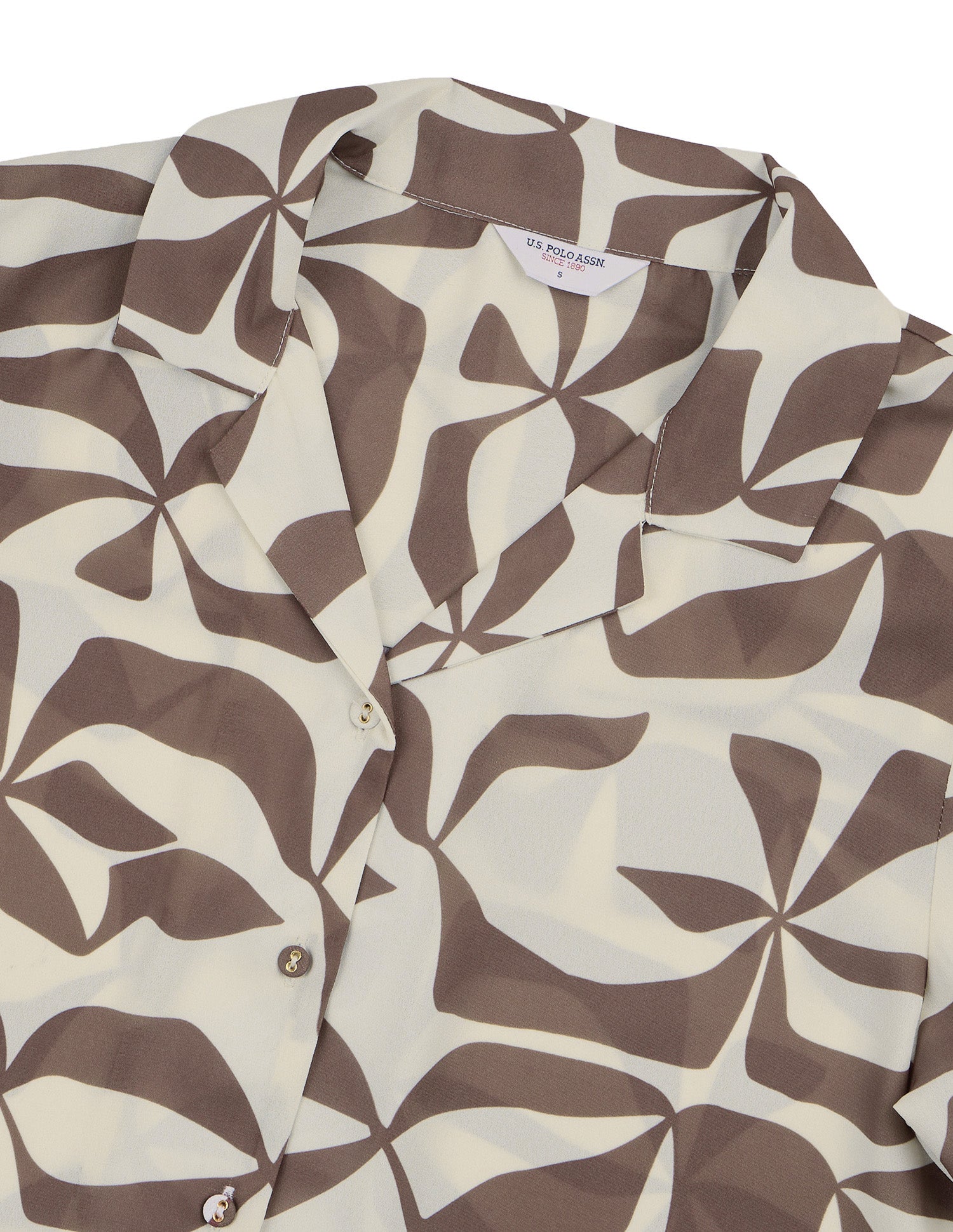 Abstract Printed Regular Fit Shirt Brown - U.S. Polo Assn. India | Large
