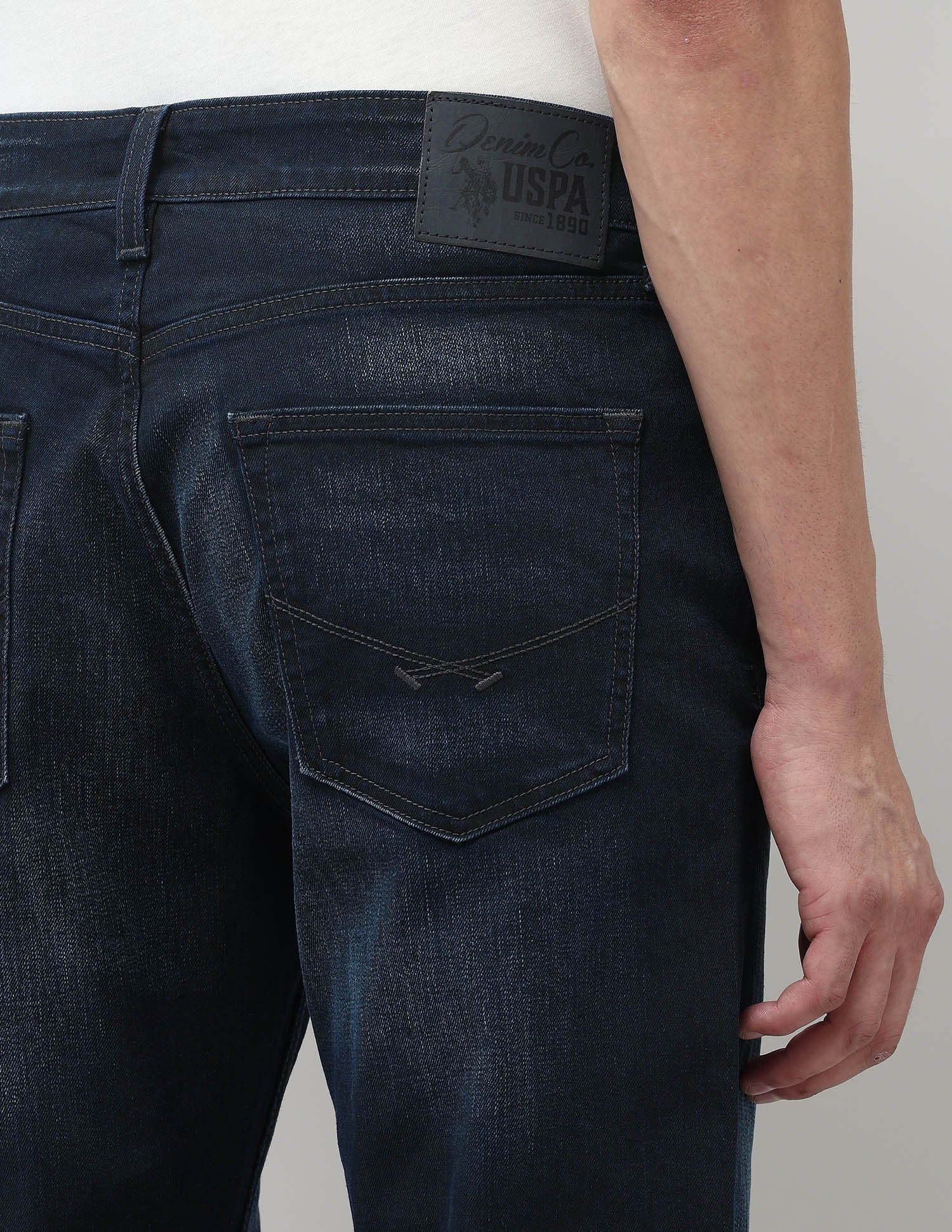 Harold Slim Straight Fit Blue Jeans Dark Wash - U.S. POLO ASSN. | Large