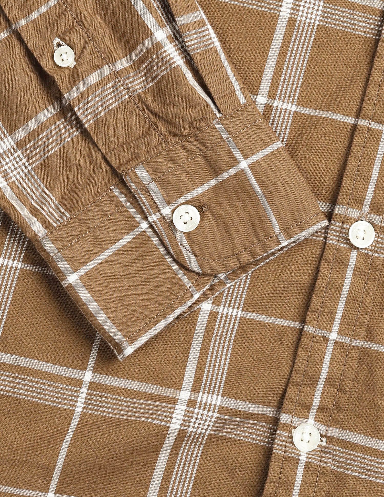 Grid Tattersall Checked Regular Fit Shirt Light Brown - U.S. Polo Assn. India | Large