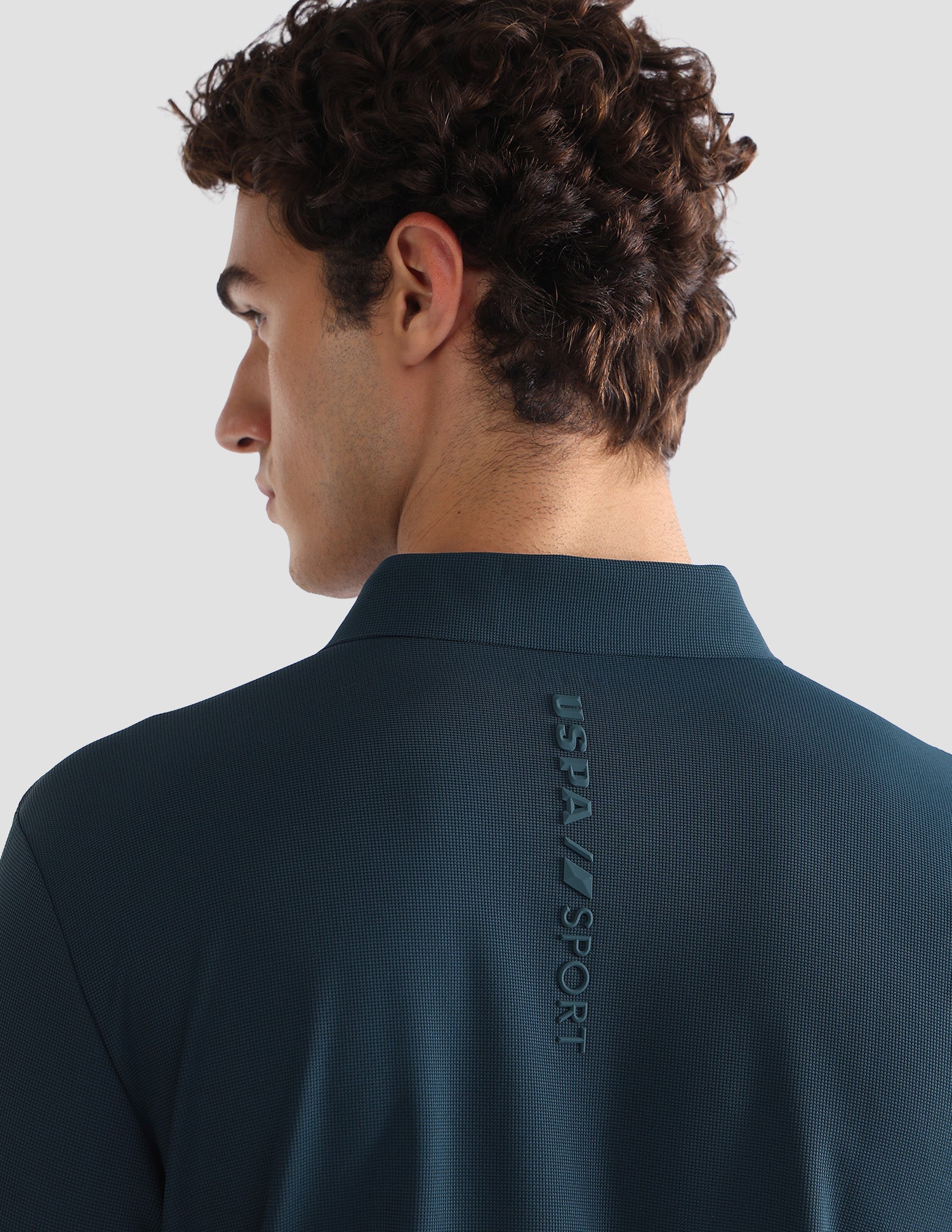 Solid Slim Fit Active Polo Shirt Teal - U.S. Polo Assn. India | Large