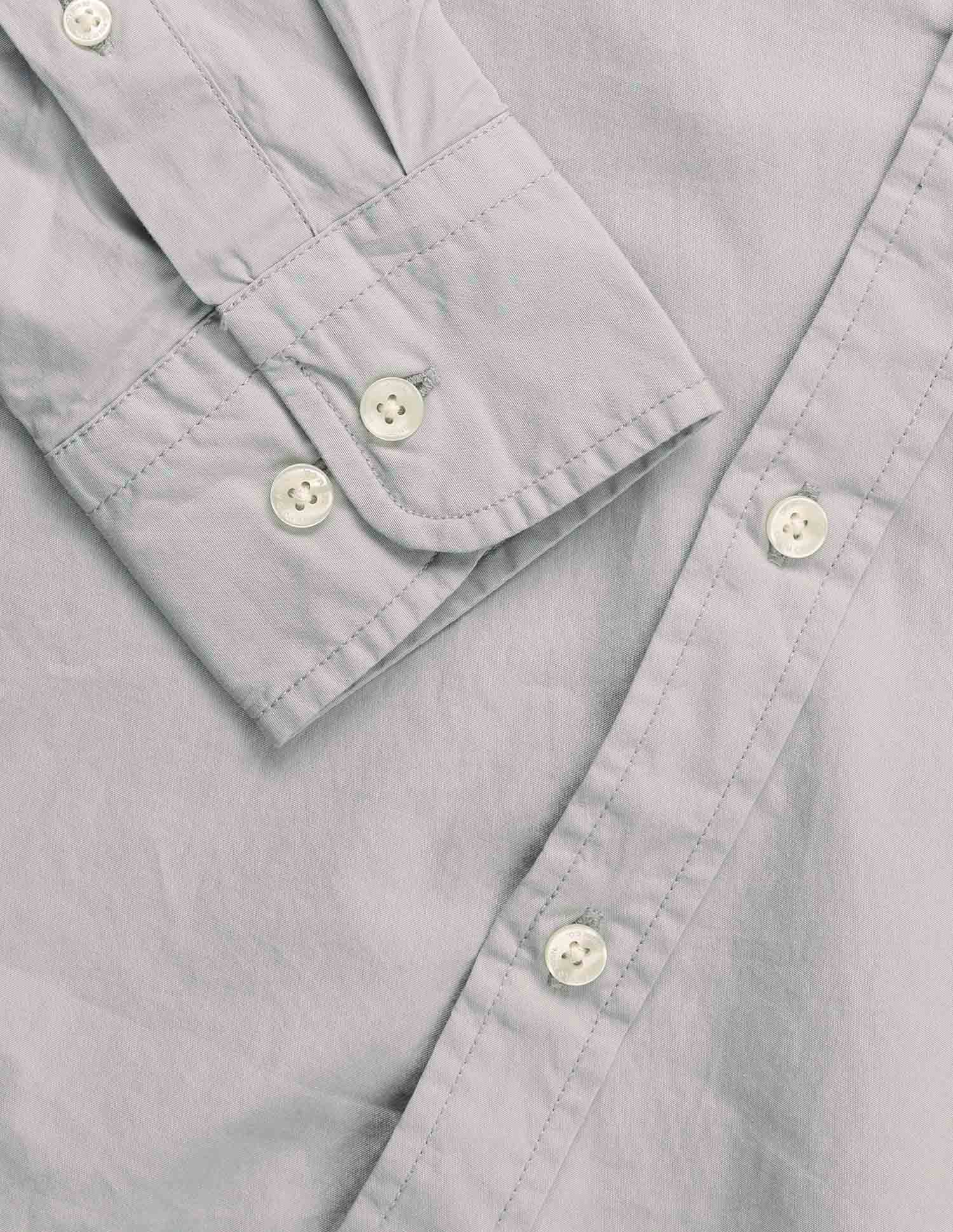 Solid Tailored Fit Regular Shirt Light Grey - U.S. Polo Assn. India | Large