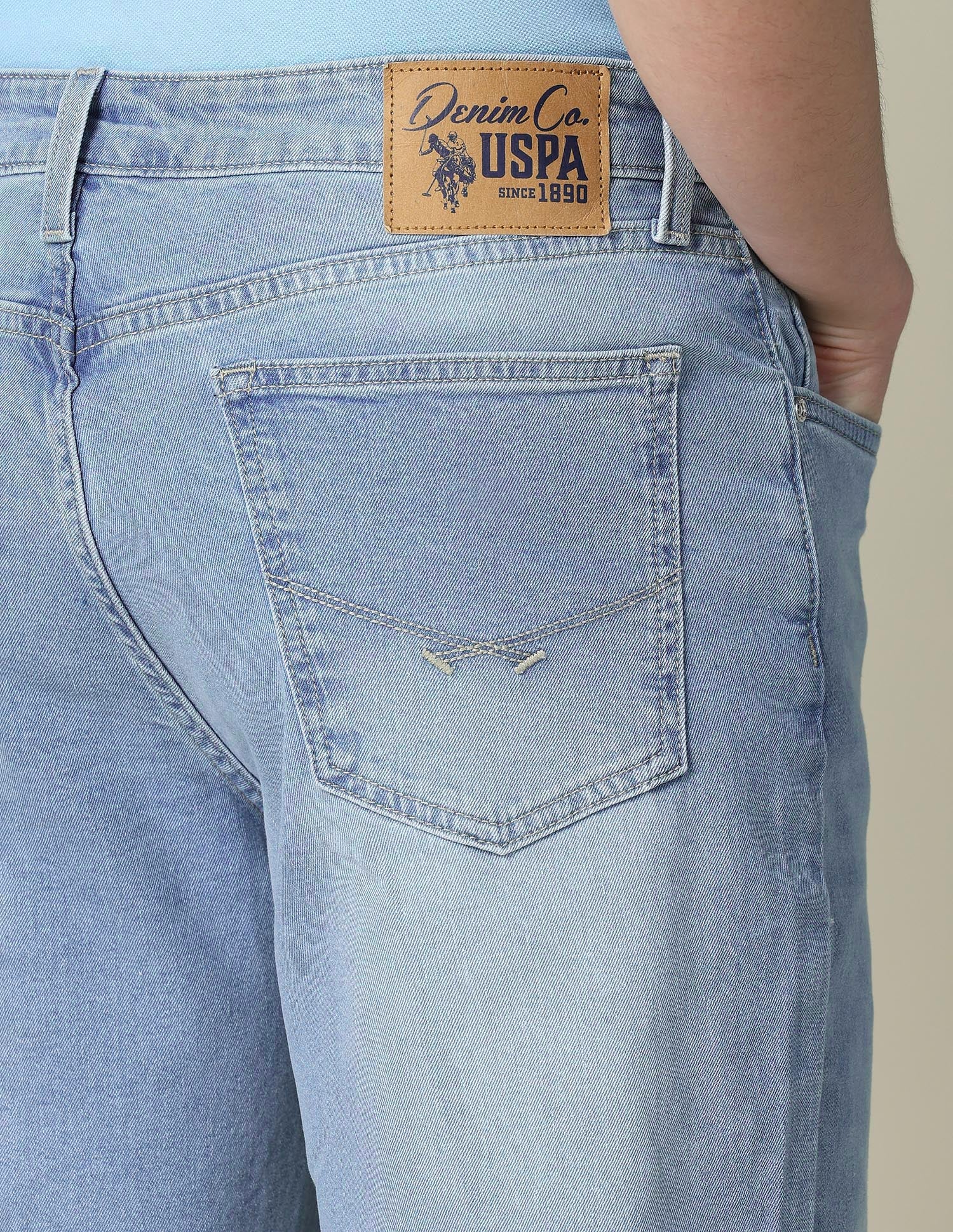 Shawn Relaxed Fit Blue Jeans Light Indigo - U.S. POLO ASSN. | Large