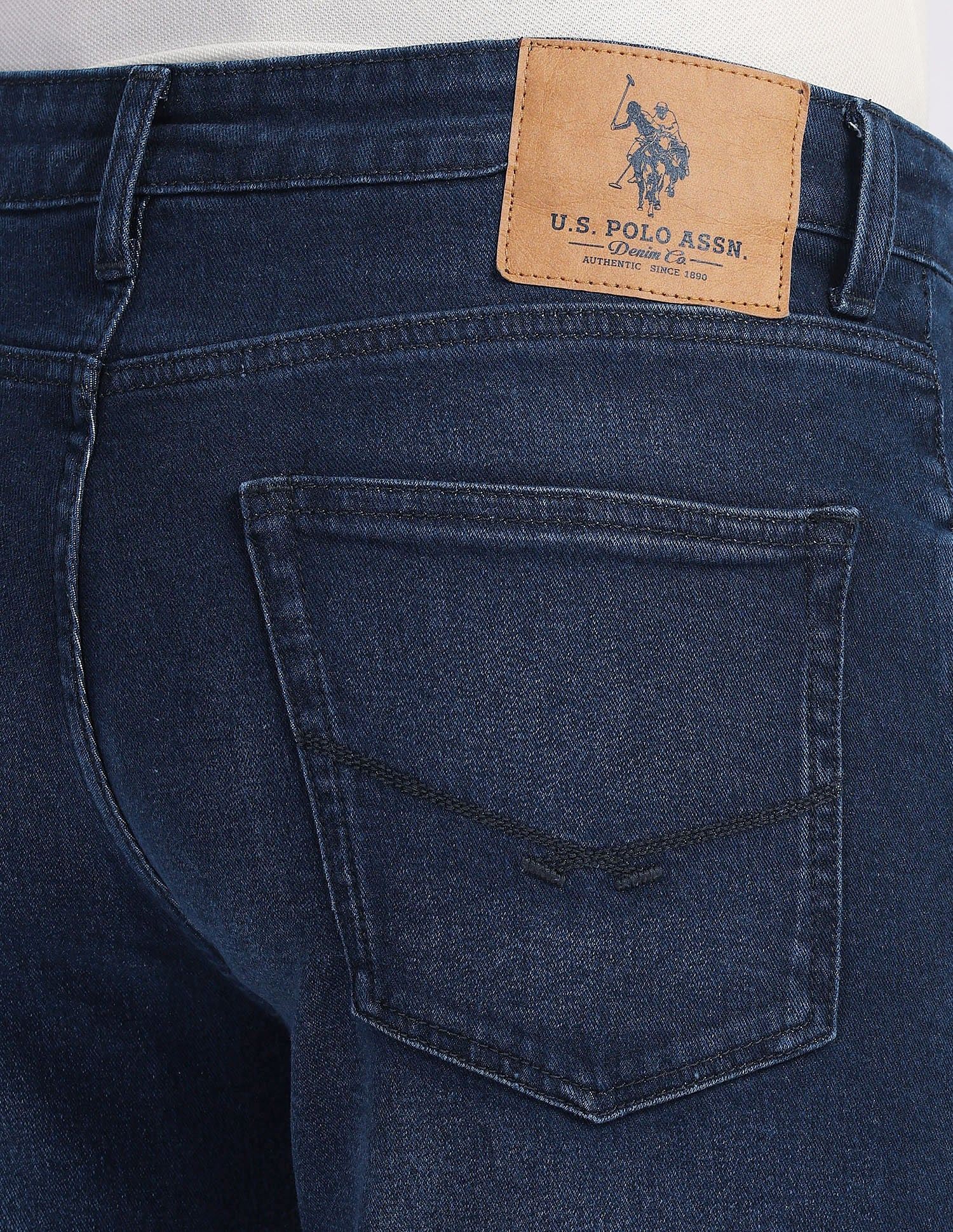 Harold Slim Straight Fit Blue Jeans Navy - U.S. Polo Assn. India | Large