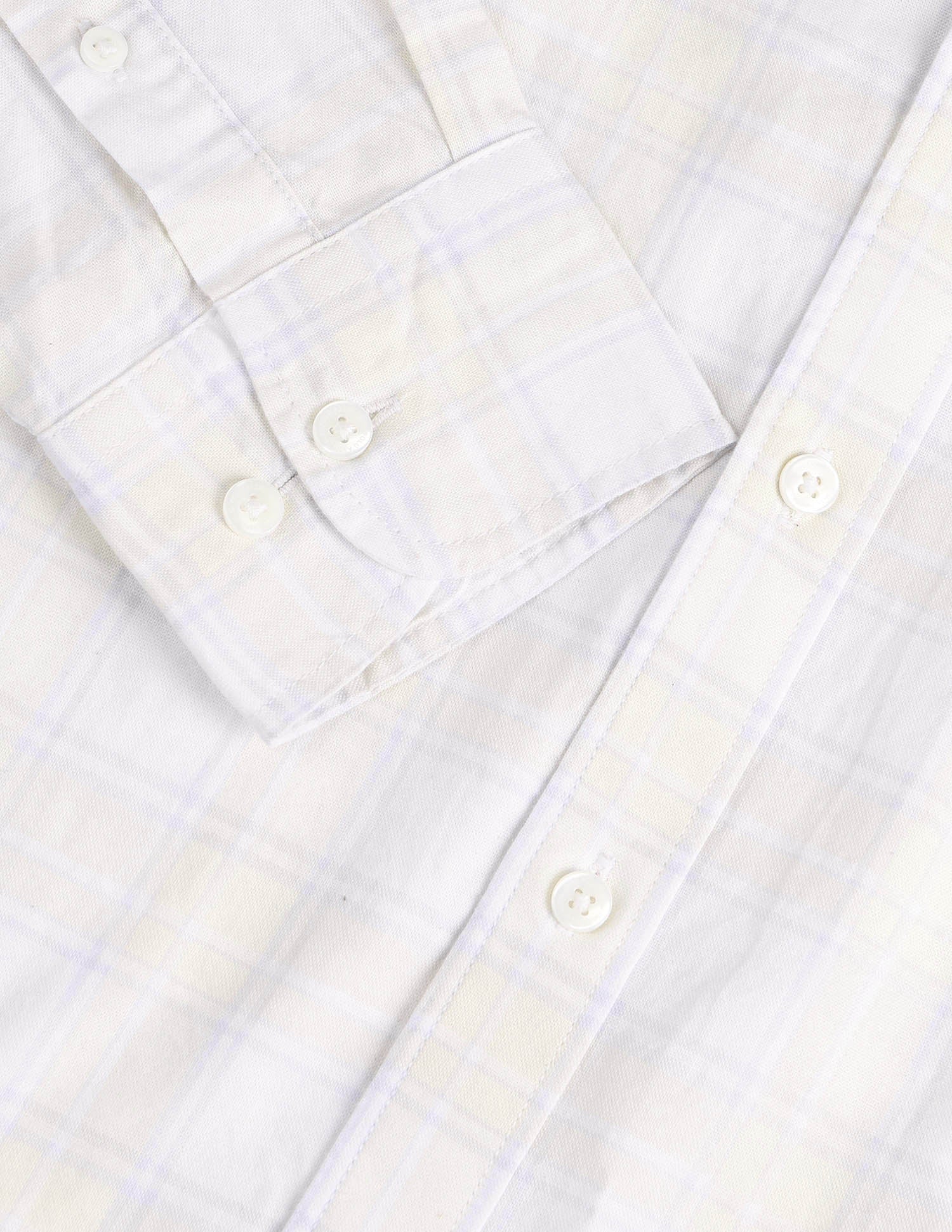 Grid Tattersall Checked Pure Cotton Shirt Beige - U.S. Polo Assn. India | Large