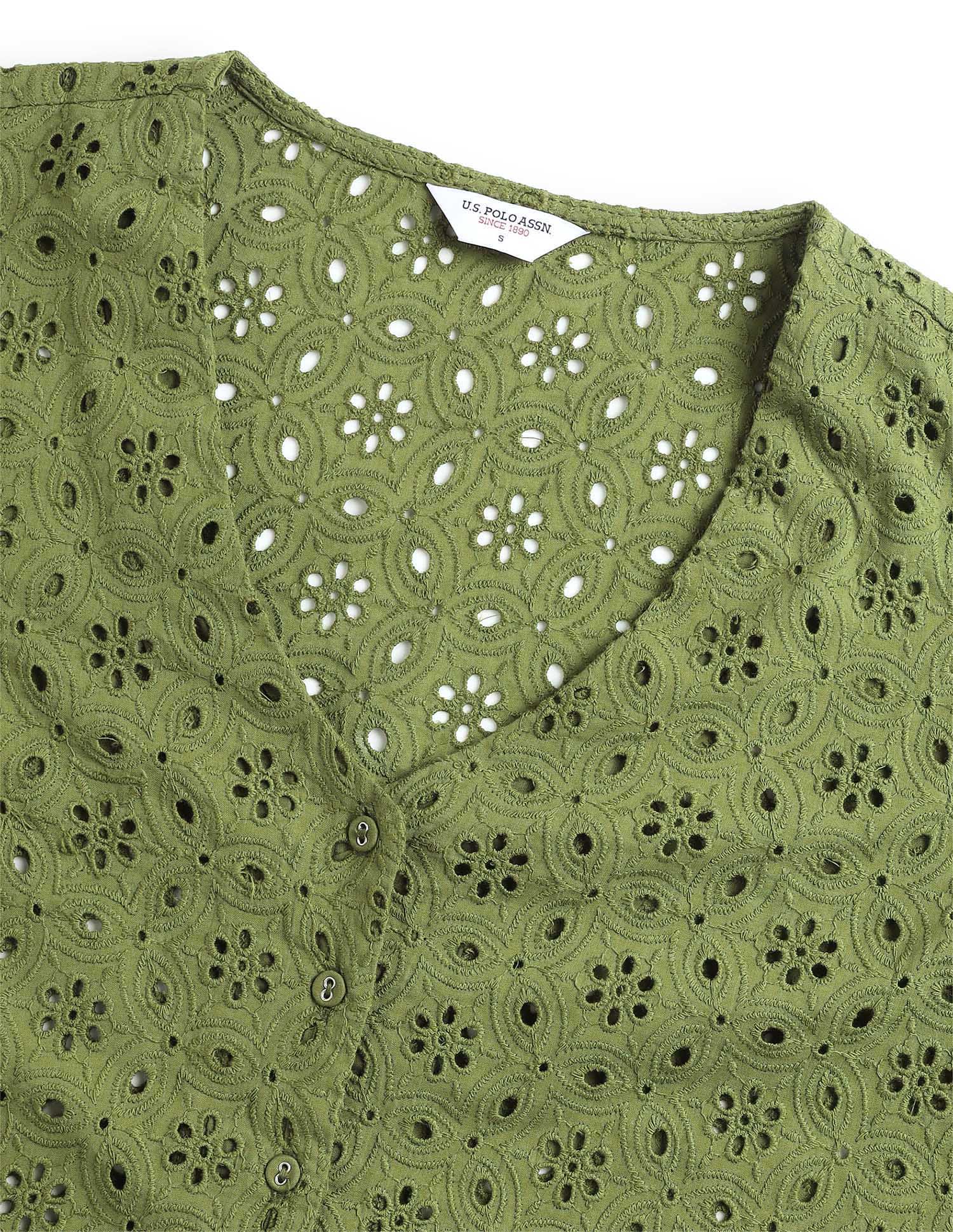 Floral Schiffili Regular Fit Top Olive - U.S. Polo Assn. India | Large