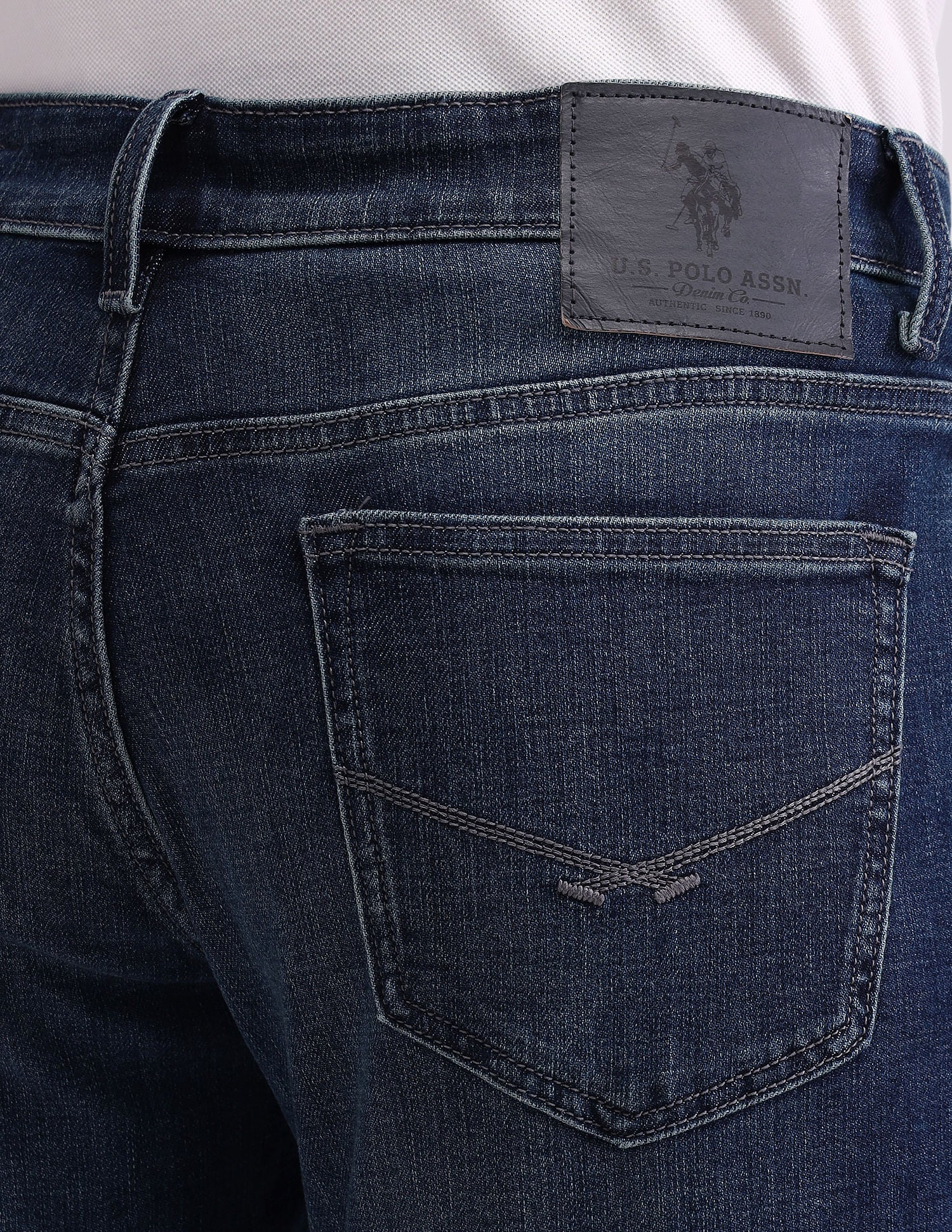 Brandon Slim Tapered Blue Jeans Blue - U.S. Polo Assn. India | Large