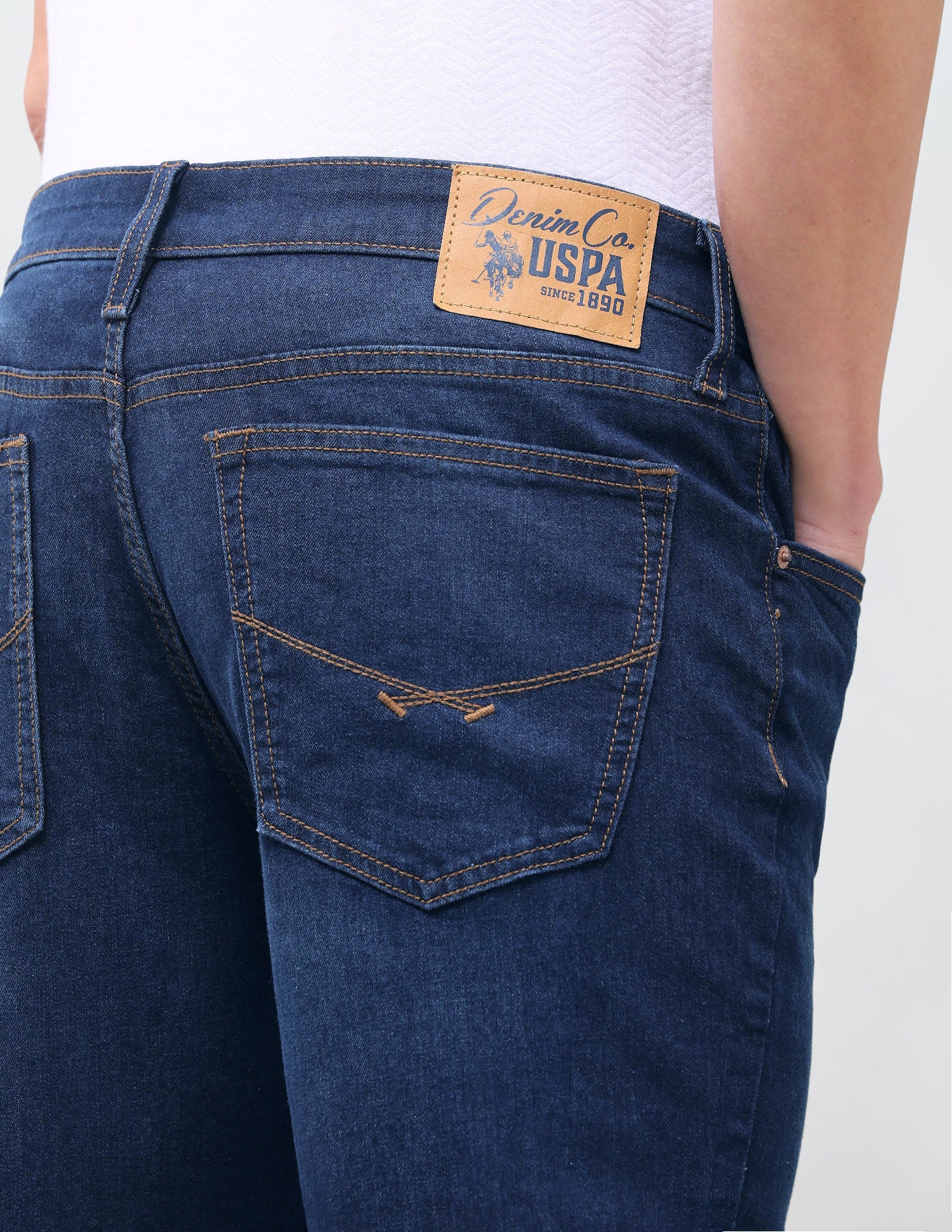 Brandon Slim-Tapered Fit Blue Jeans Dark Indigo - U.S. Polo Assn. India | Large