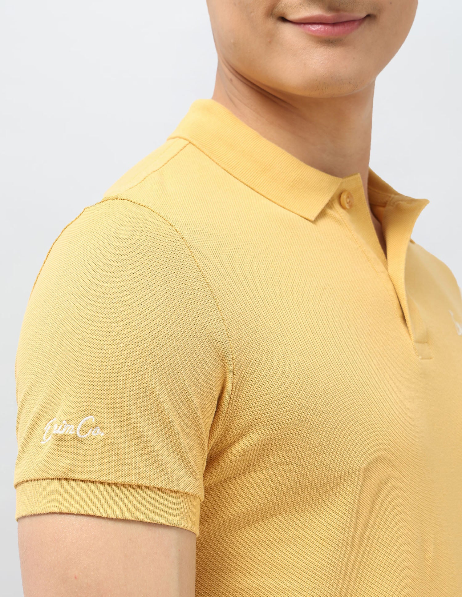 Pure Cotton Muscle Fit Polo Shirt Yellow - U.S. Polo Assn. India | Large