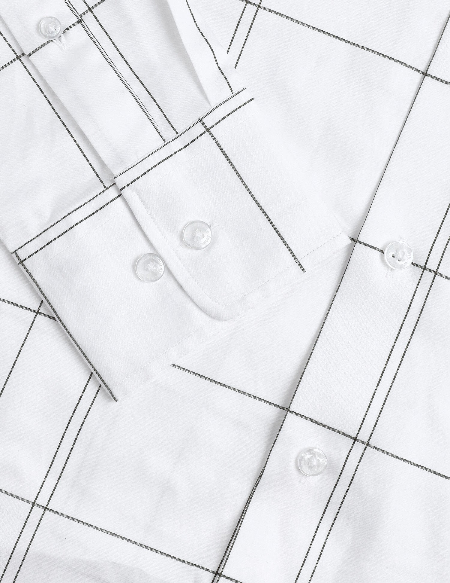 Windowpane Checked Satin Shirt Olive - U.S. Polo Assn. India | Large