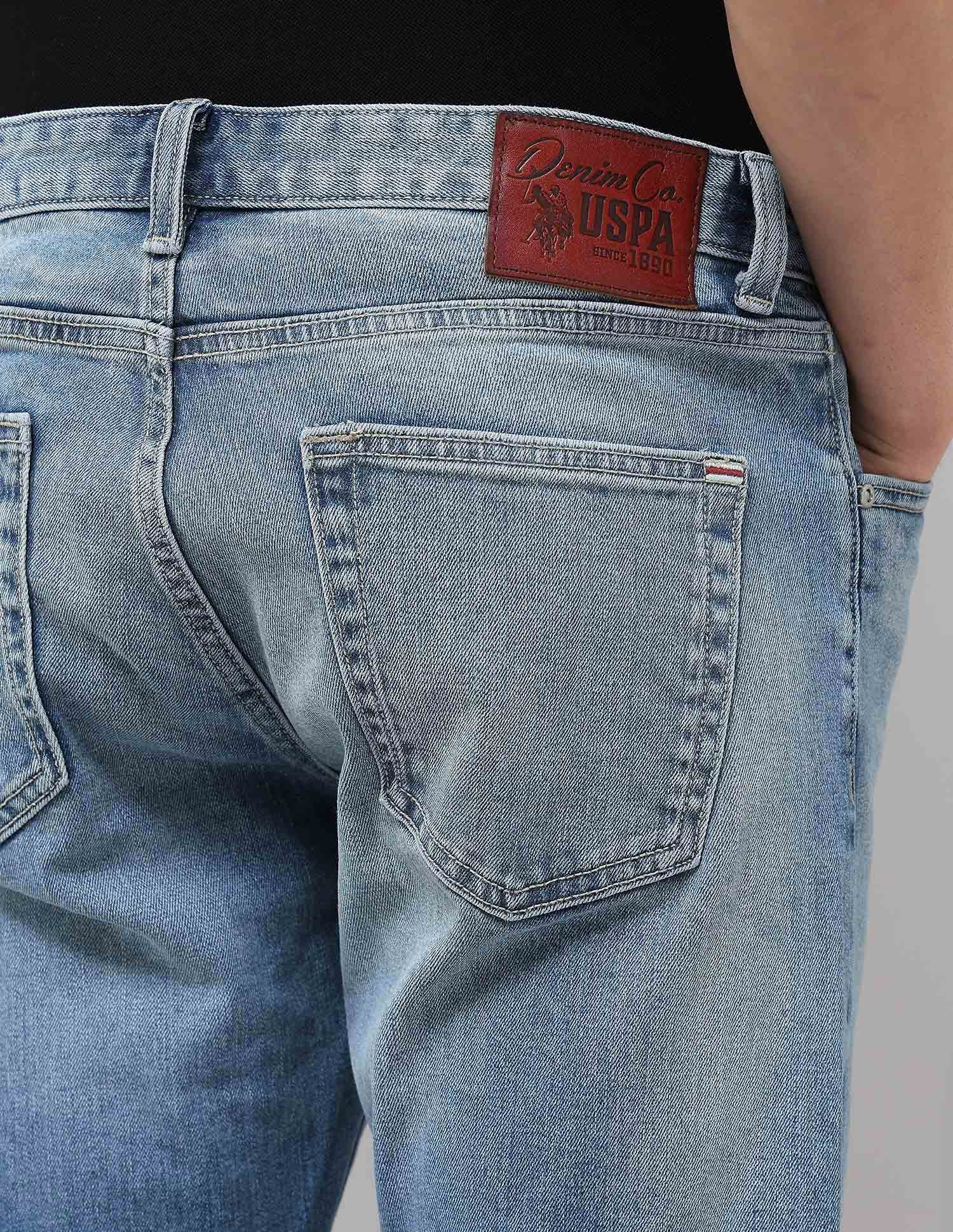 Harold Slim Straight Fit Blue Jeans Blue - U.S. POLO ASSN. | Large