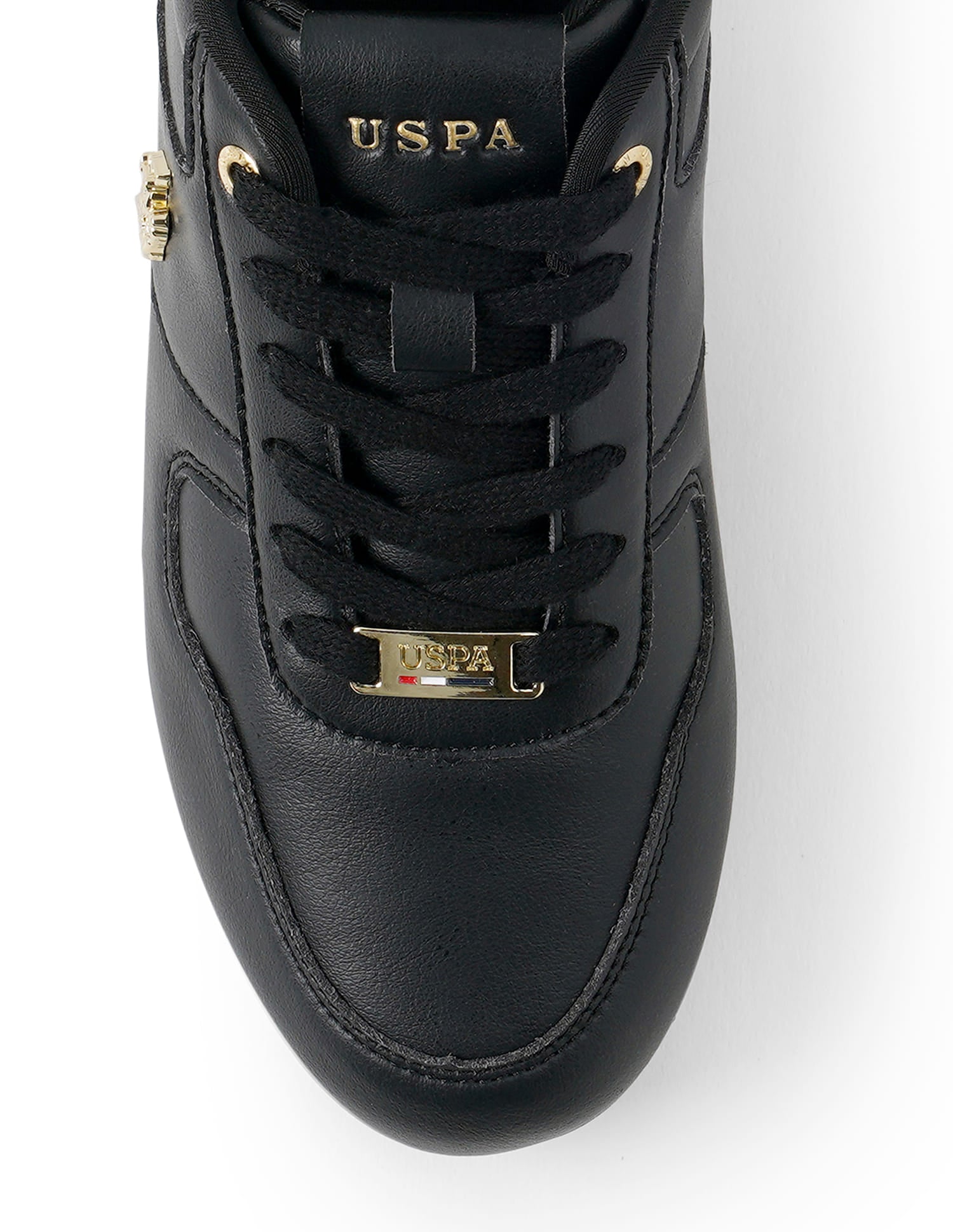 Women Lace Ups Logo Sorrento 2.0 Sneakers Black - U.S. Polo Assn. India | Large