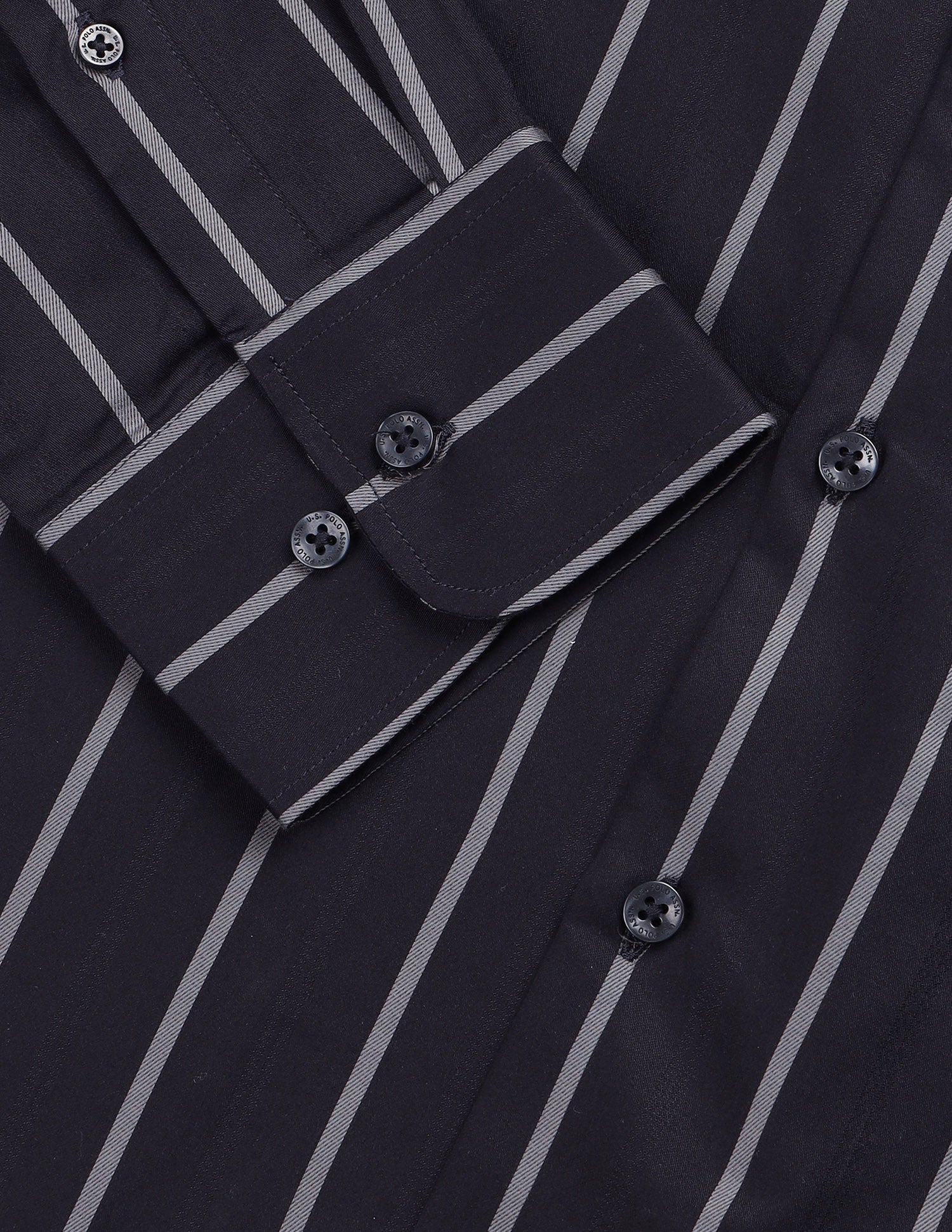 Dobby Vertical Striped Shirt Navy - U.S. Polo Assn. India | Large